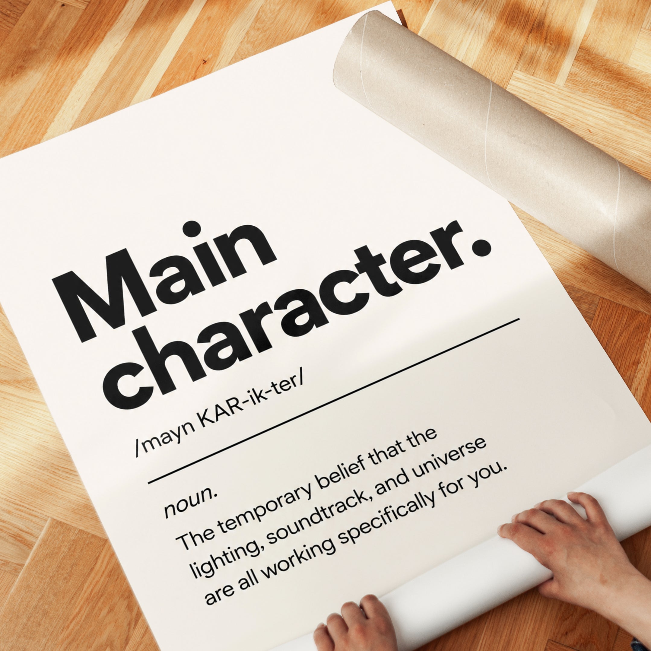 Main Character Typography Poster - detail