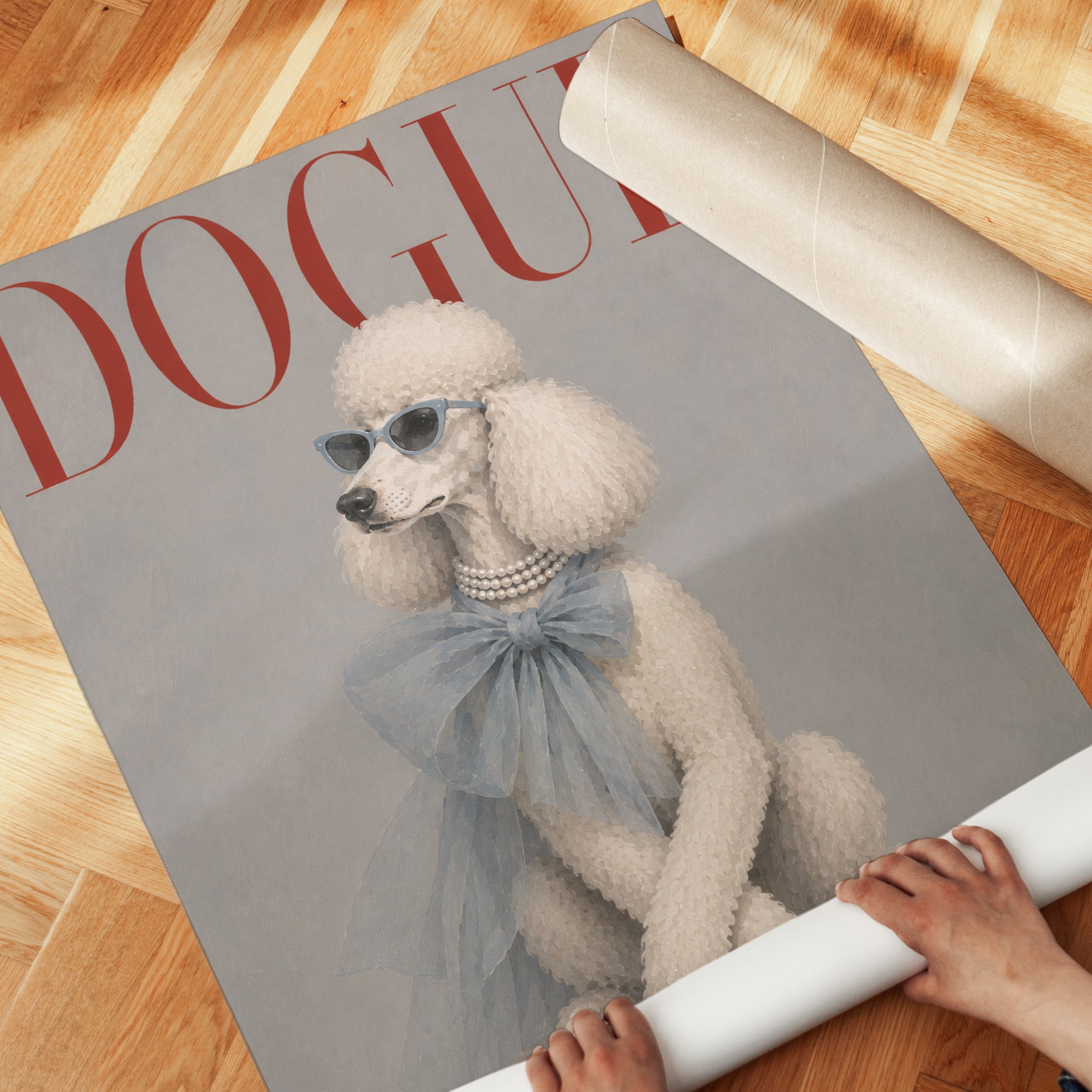 Fashion Dog Wall Art – Poodle Print - detail
