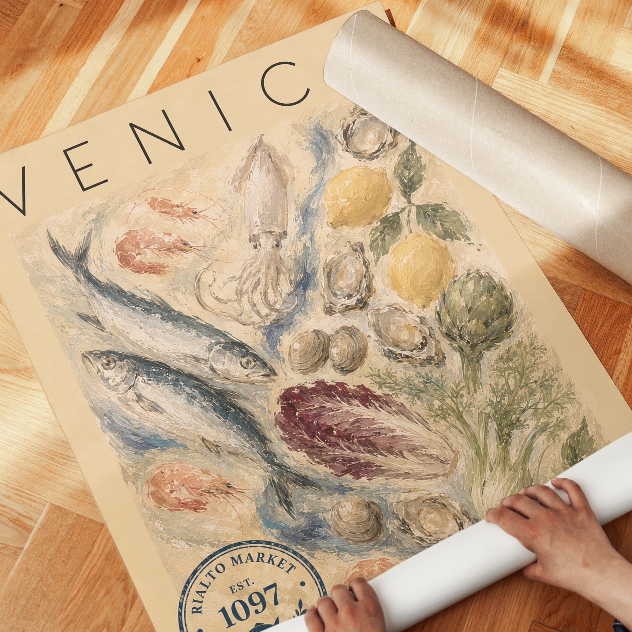 Venice Travel Poster - detail