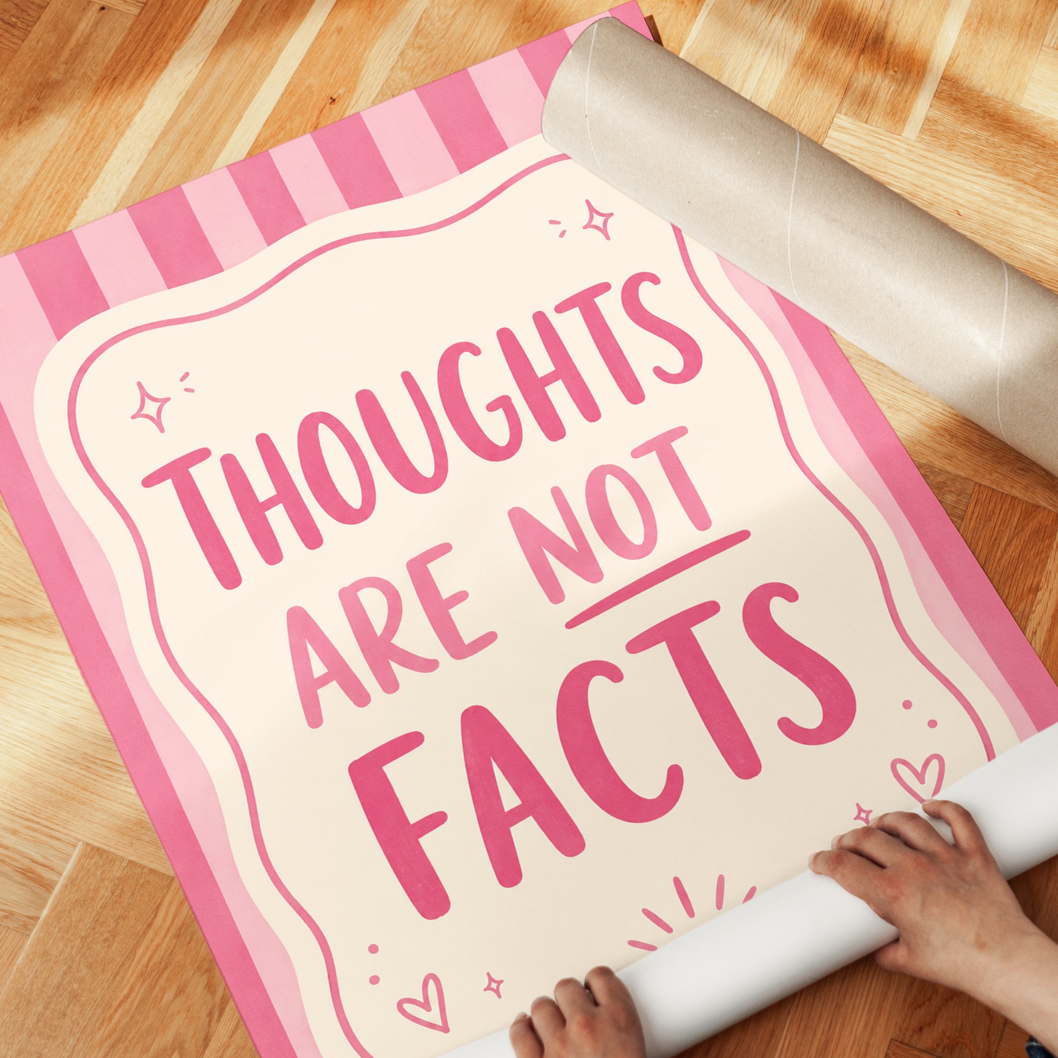 Mental Health Print – Bold Typography Poster - detail