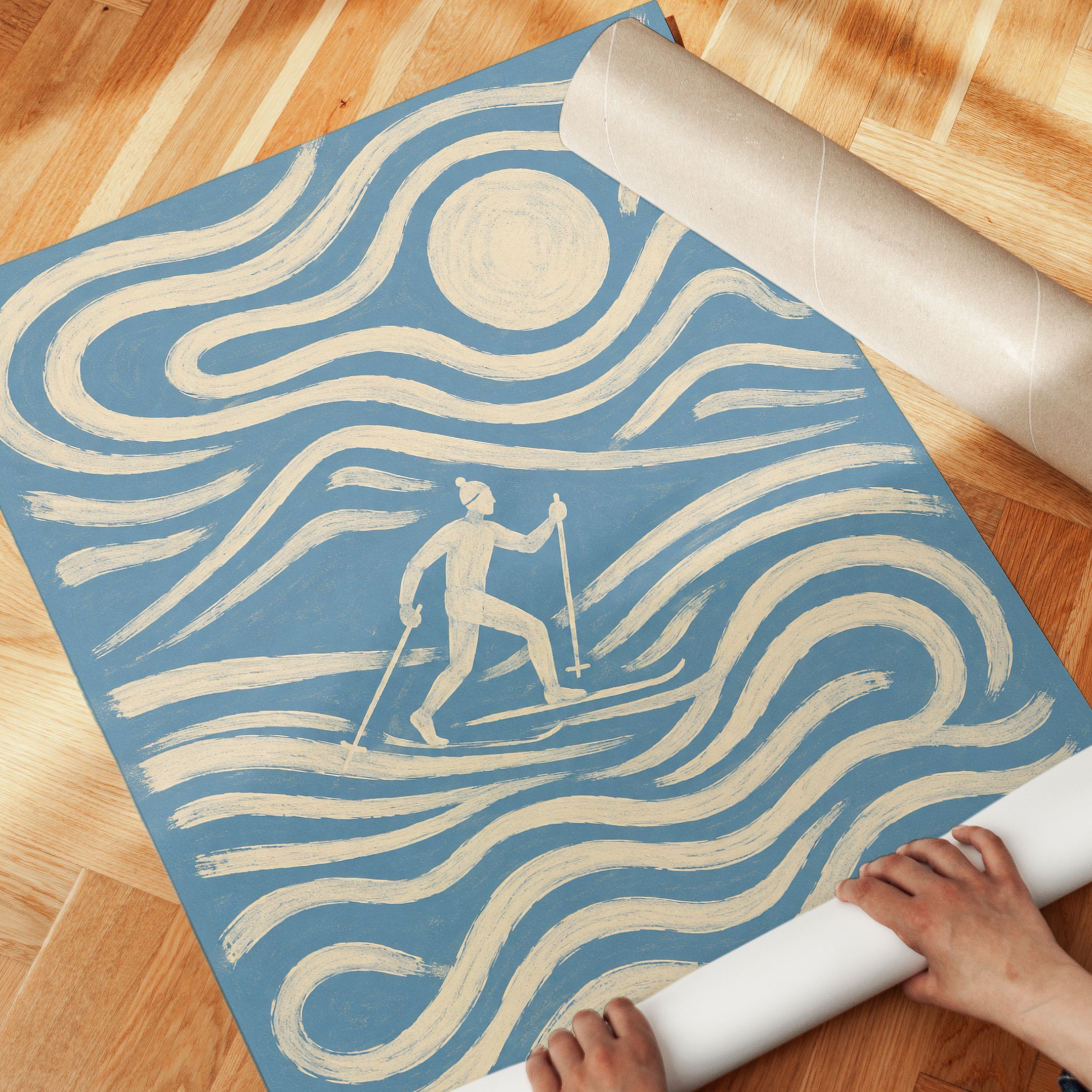 Ski Poster – Vintage Ski Wall Art - detail
