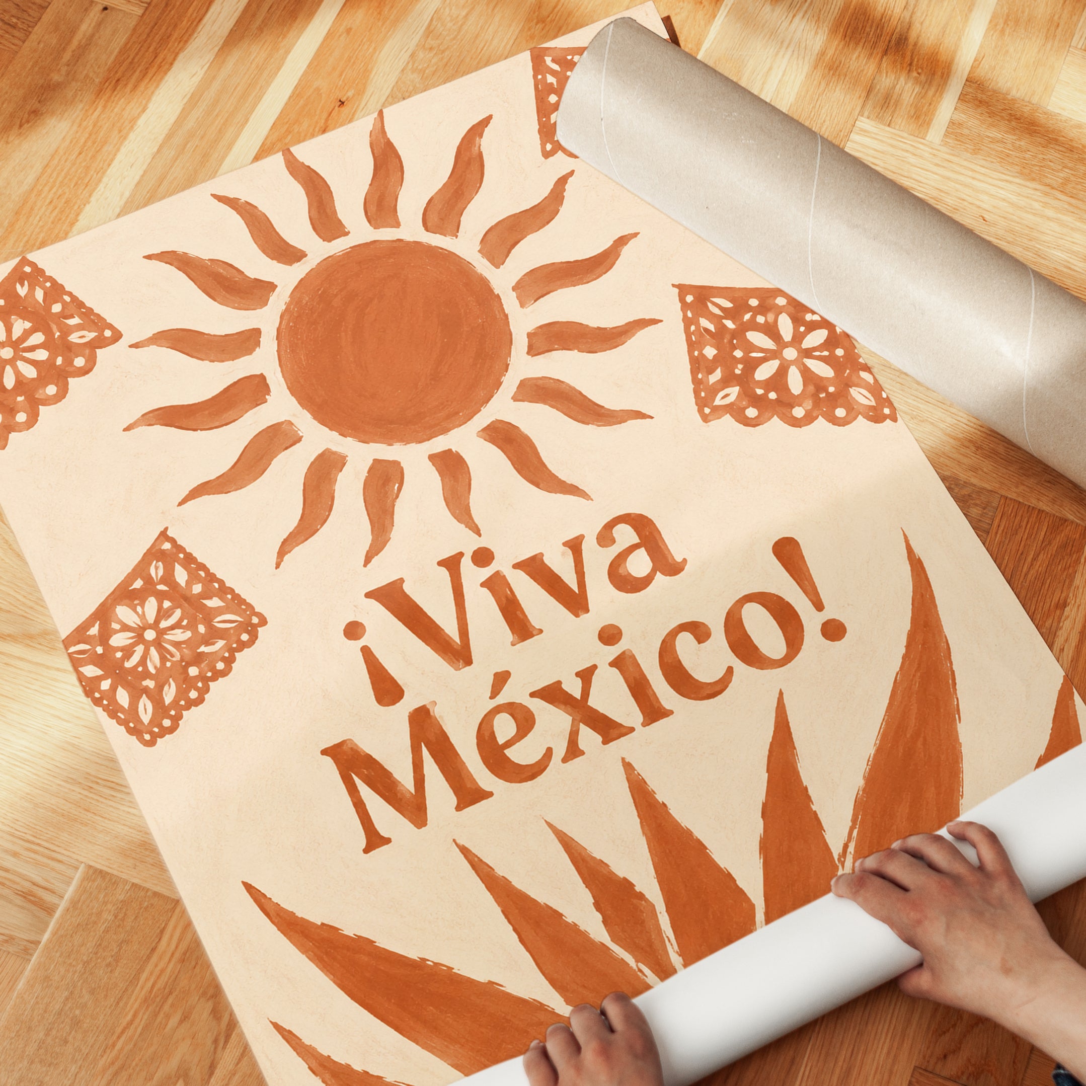 Mexican Folk Art Print – Sun Wall Decor - detail