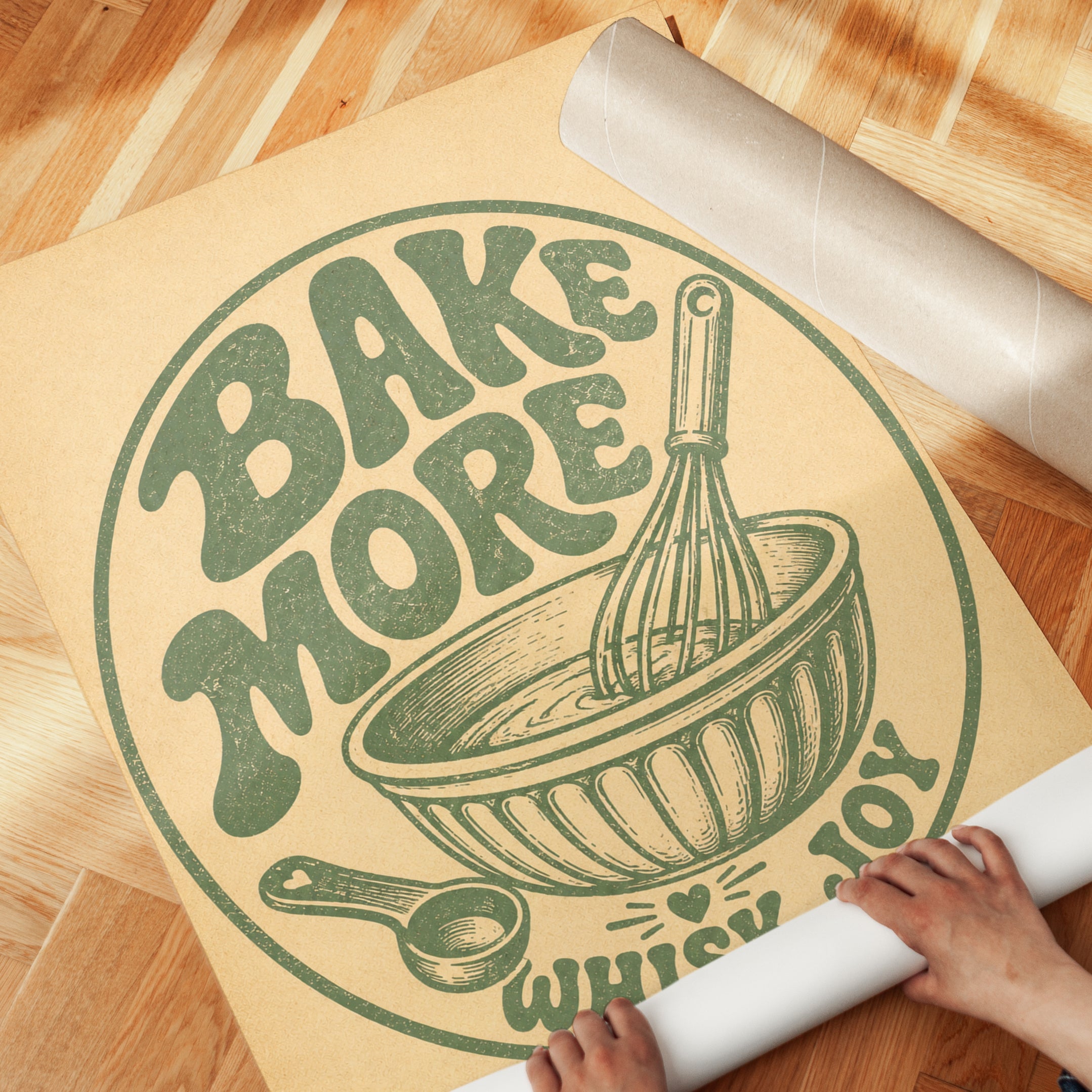 Vintage Baking Print – Whisk Joy - detail