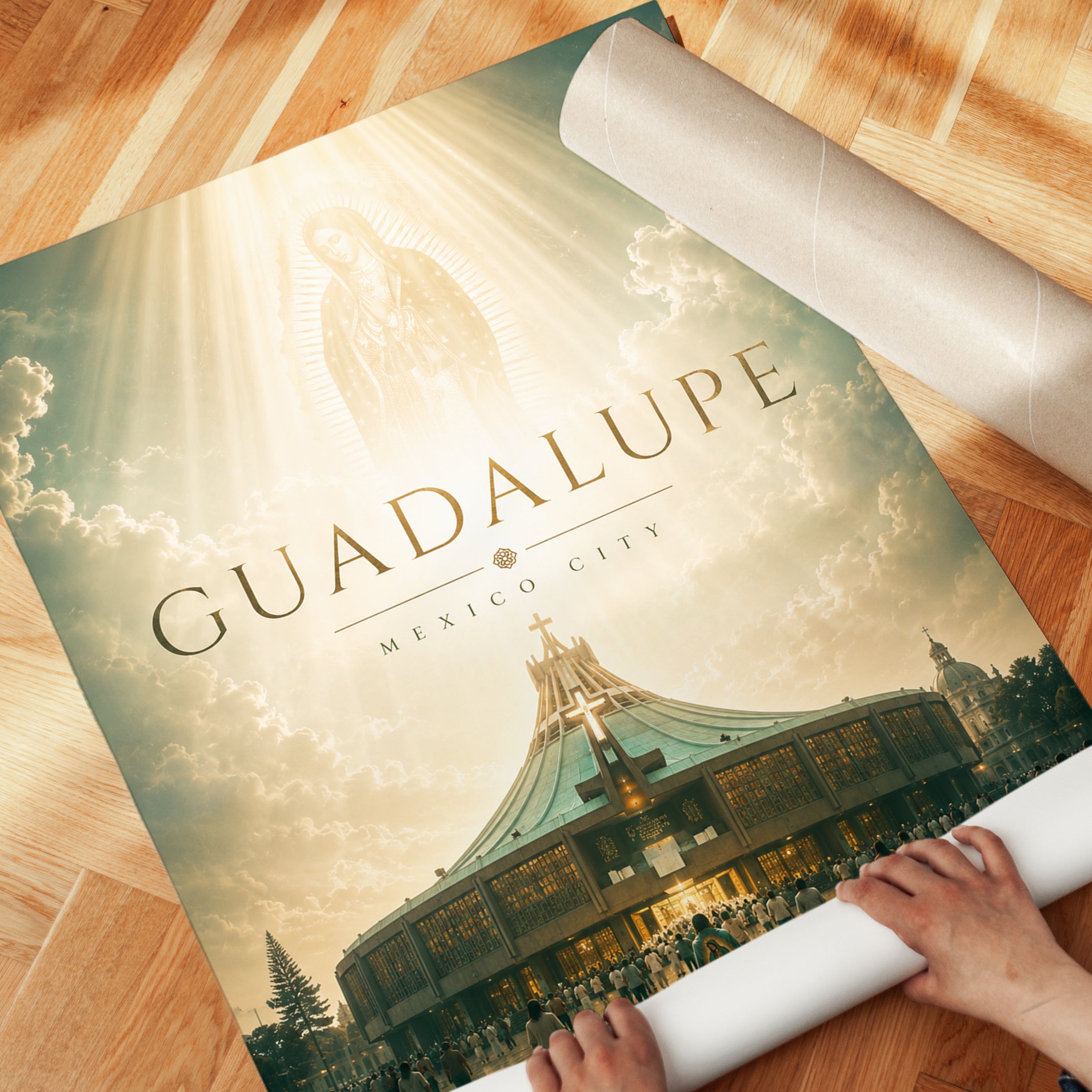 Mexico City Poster – Guadalupe Travel Print - detail