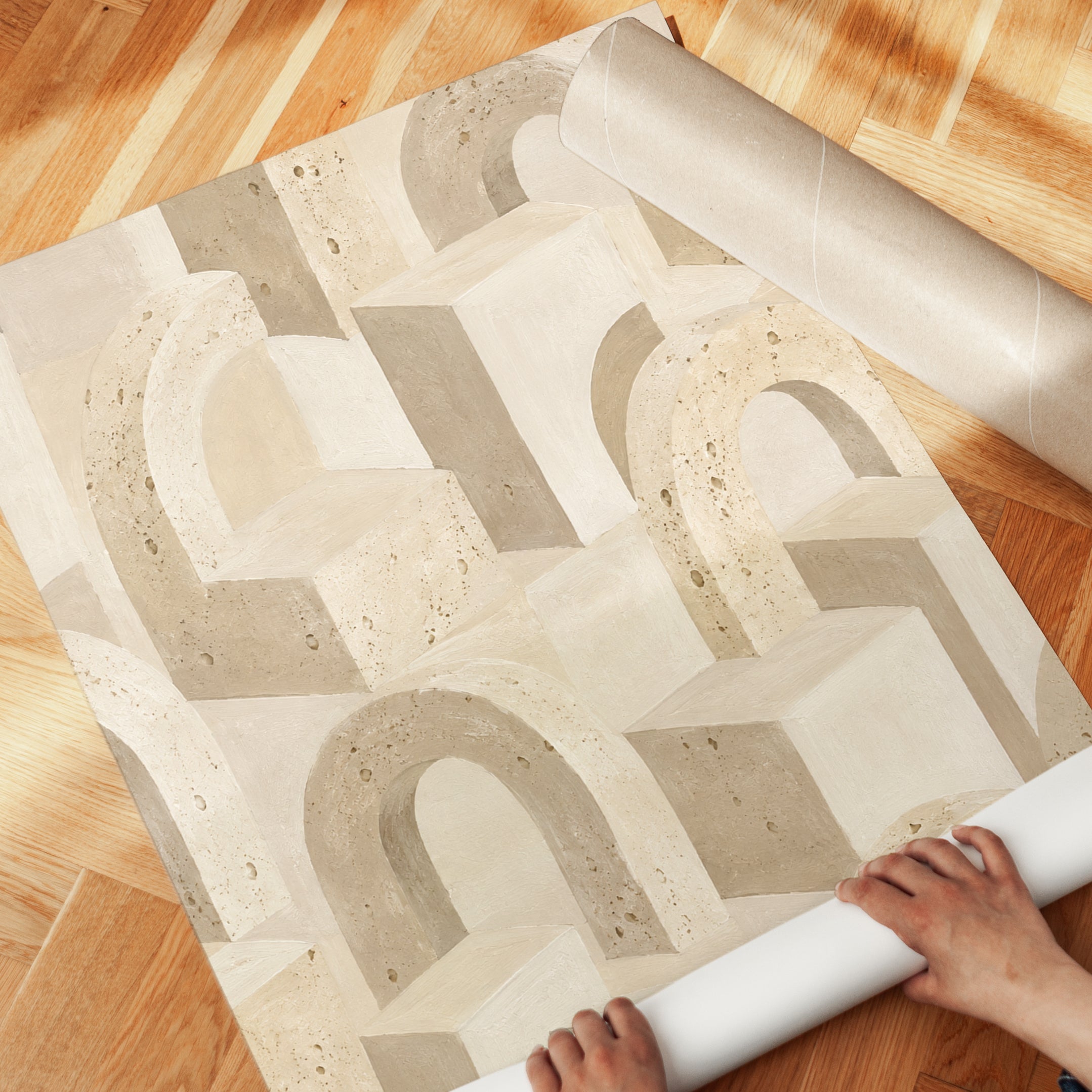 Geometric Arch Wall Art - detail