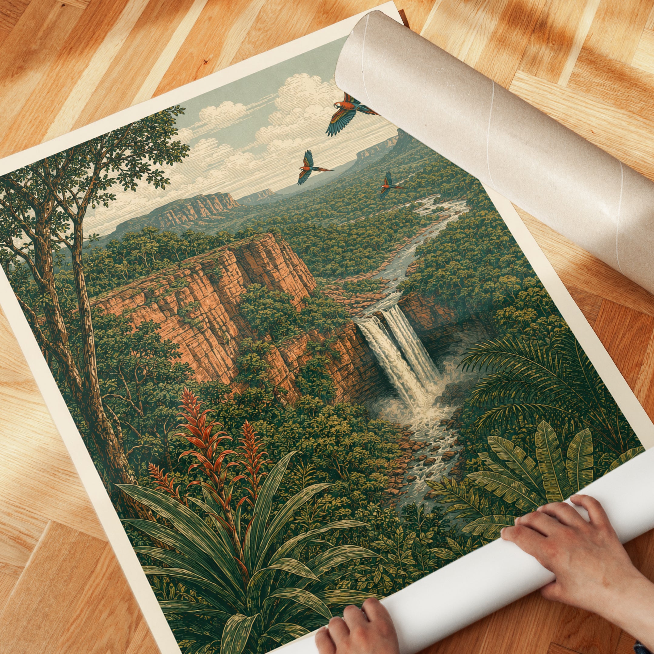 Bolivia Travel Poster – National Park Print - detail