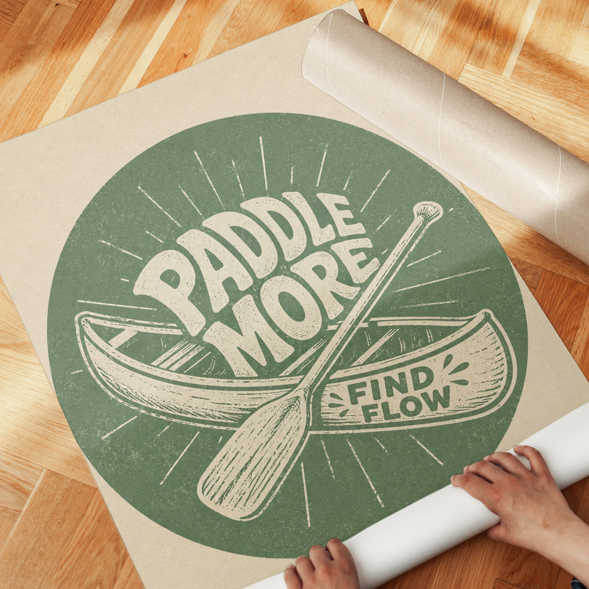 Outdoor Adventure Canoe Print - detail