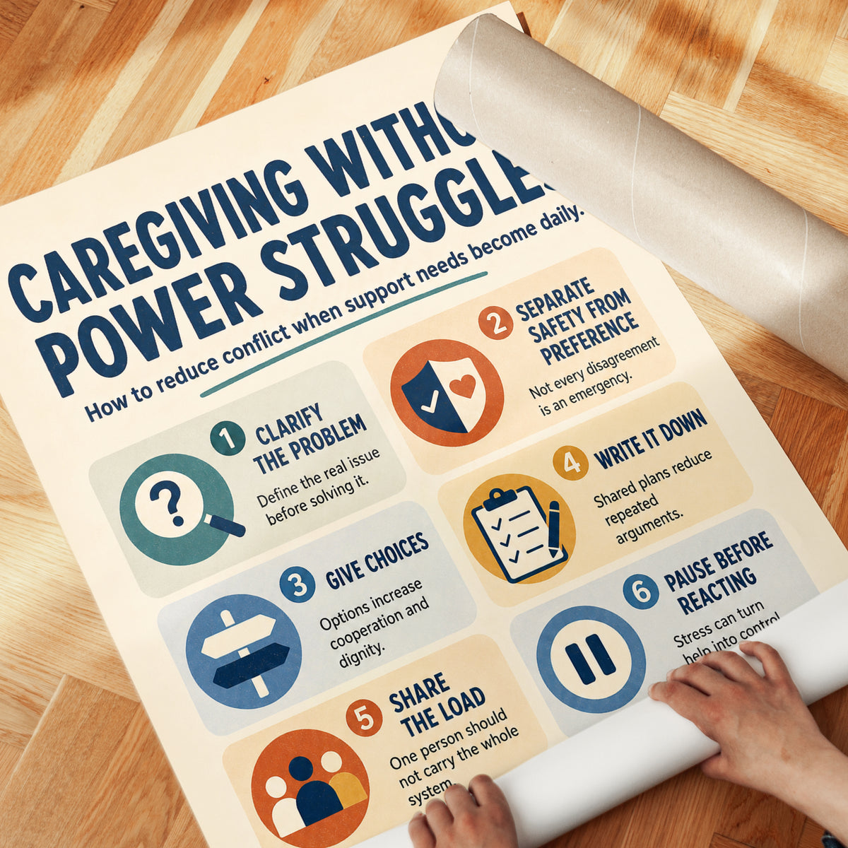 Caregiving Wall Art: Educational Tips - detail