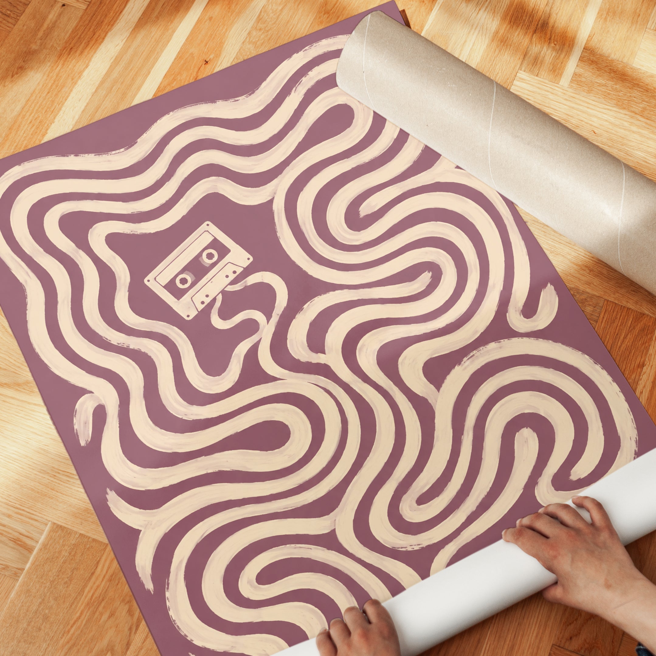 Retro Cassette Tape Poster - detail