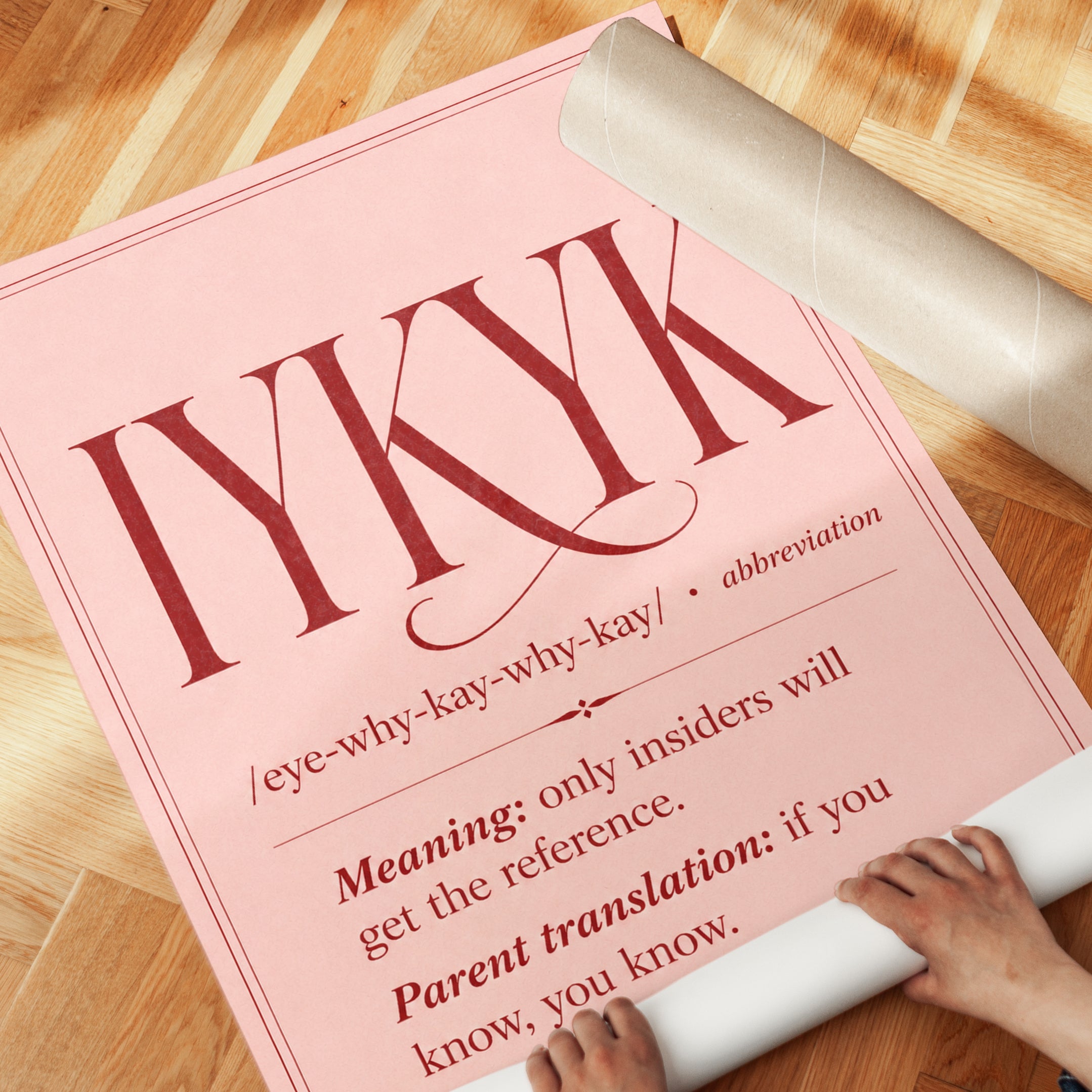 IYKYK Wall Art – Definition Print - detail