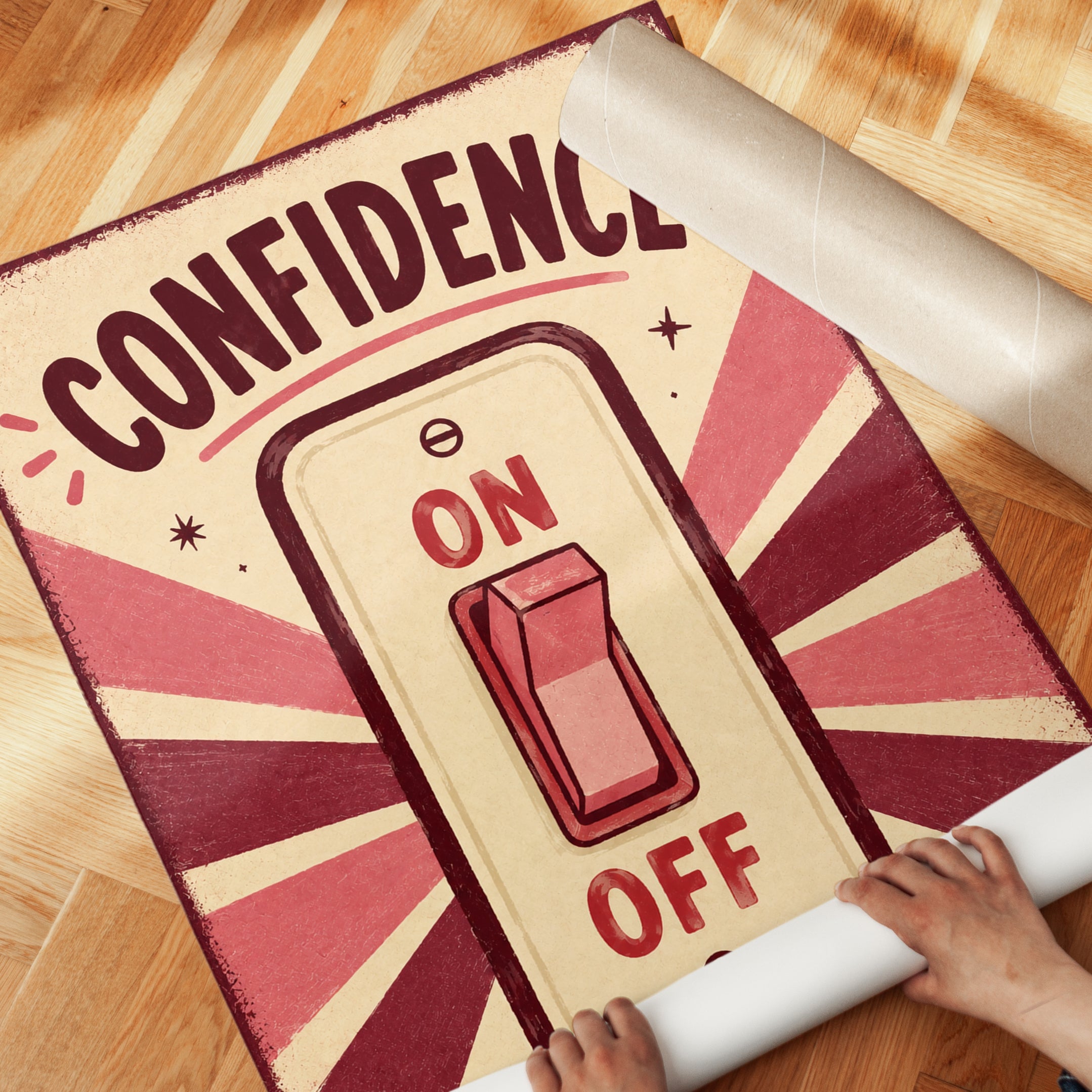 Motivational Wall Art – Confidence Quote Print - detail