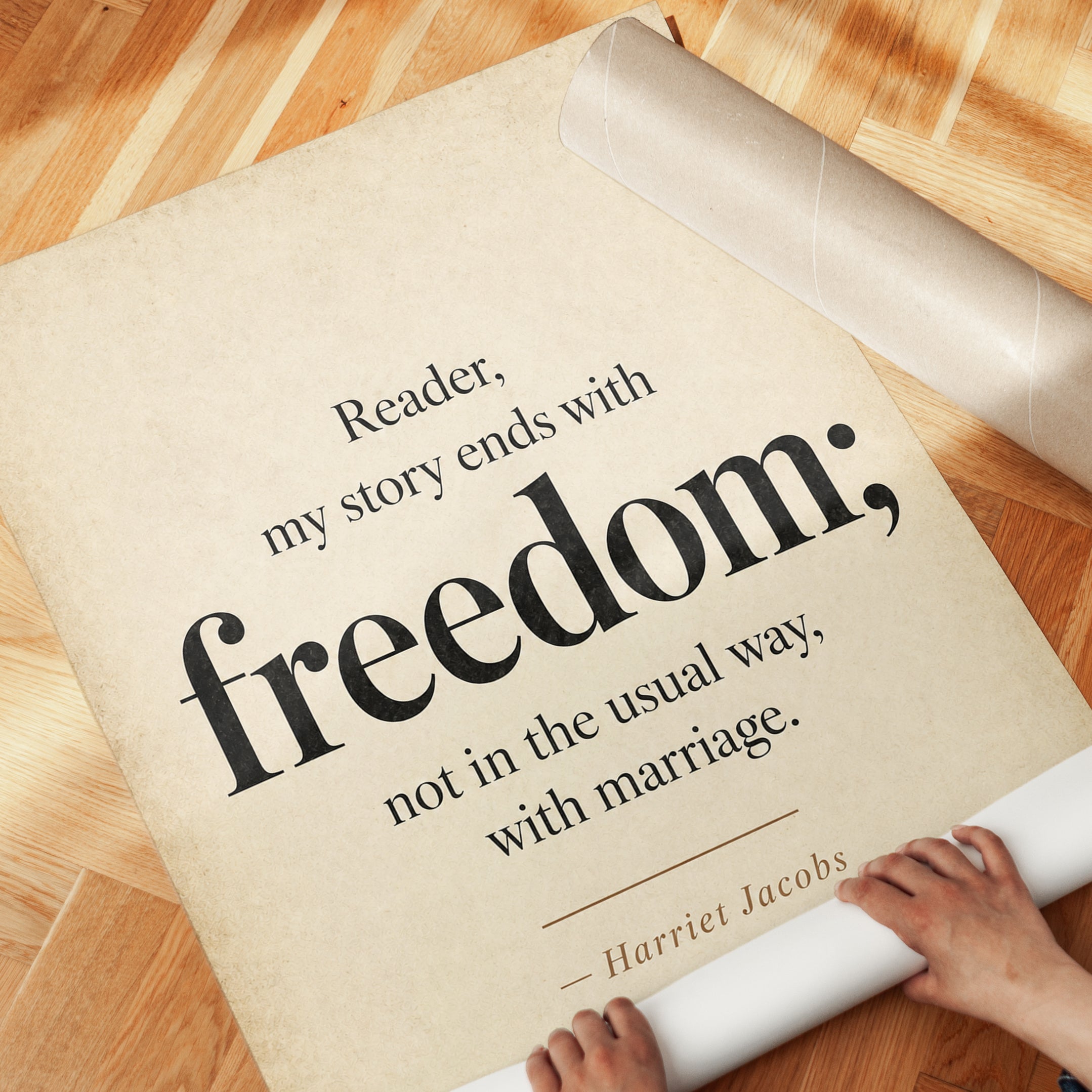 Literary Quote Print – Freedom Wall Art - detail