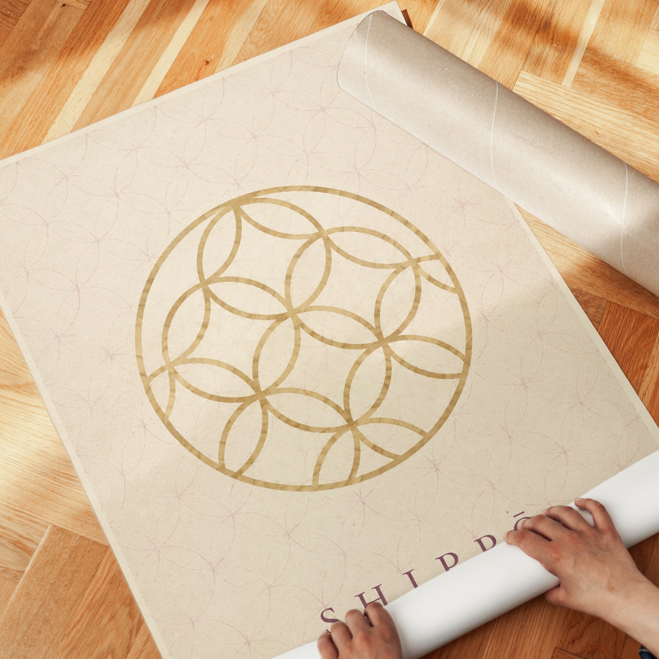 Sacred Circle Print: Japanese Geometric Art - detail