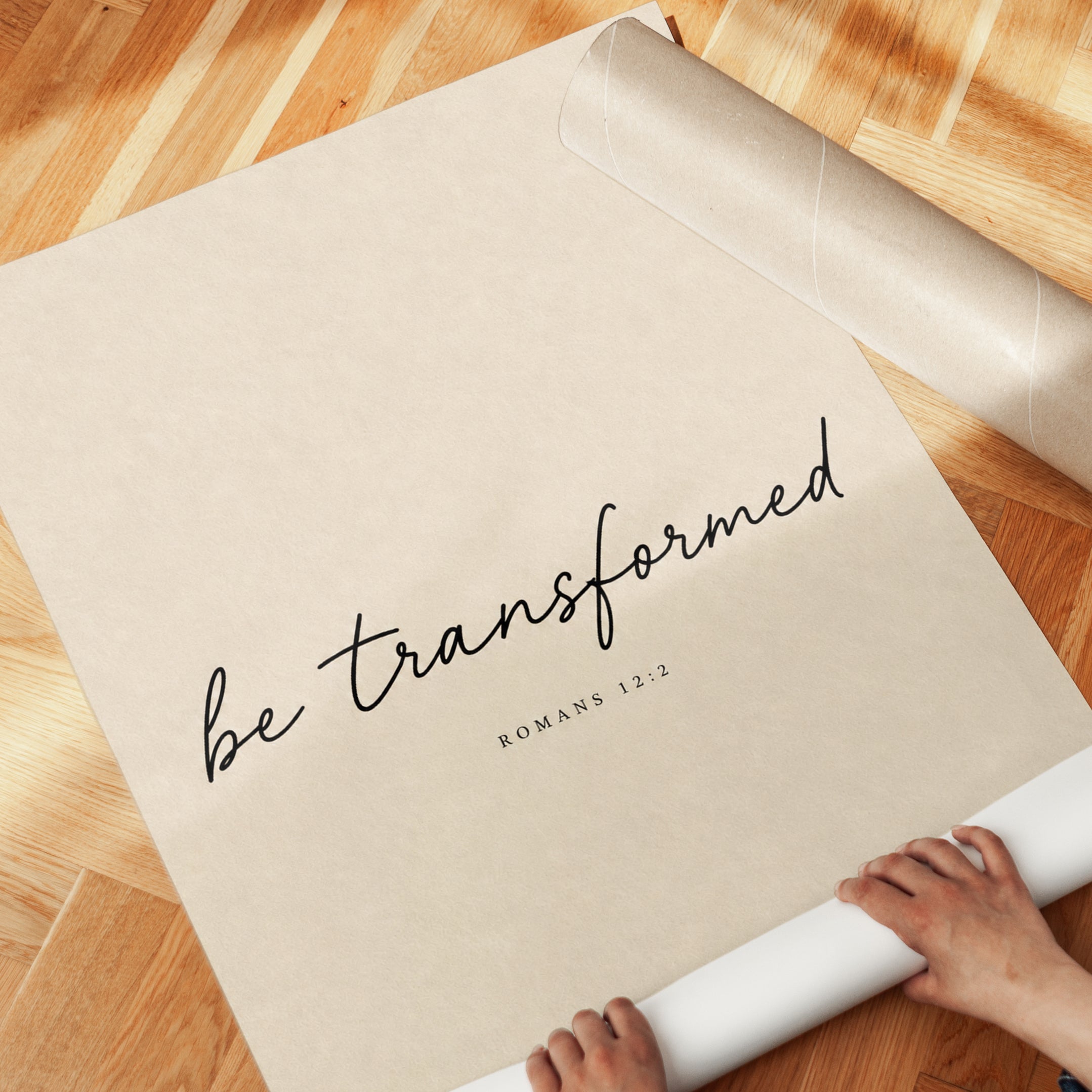 Be Transformed Scripture Print – Romans 12:2 - detail