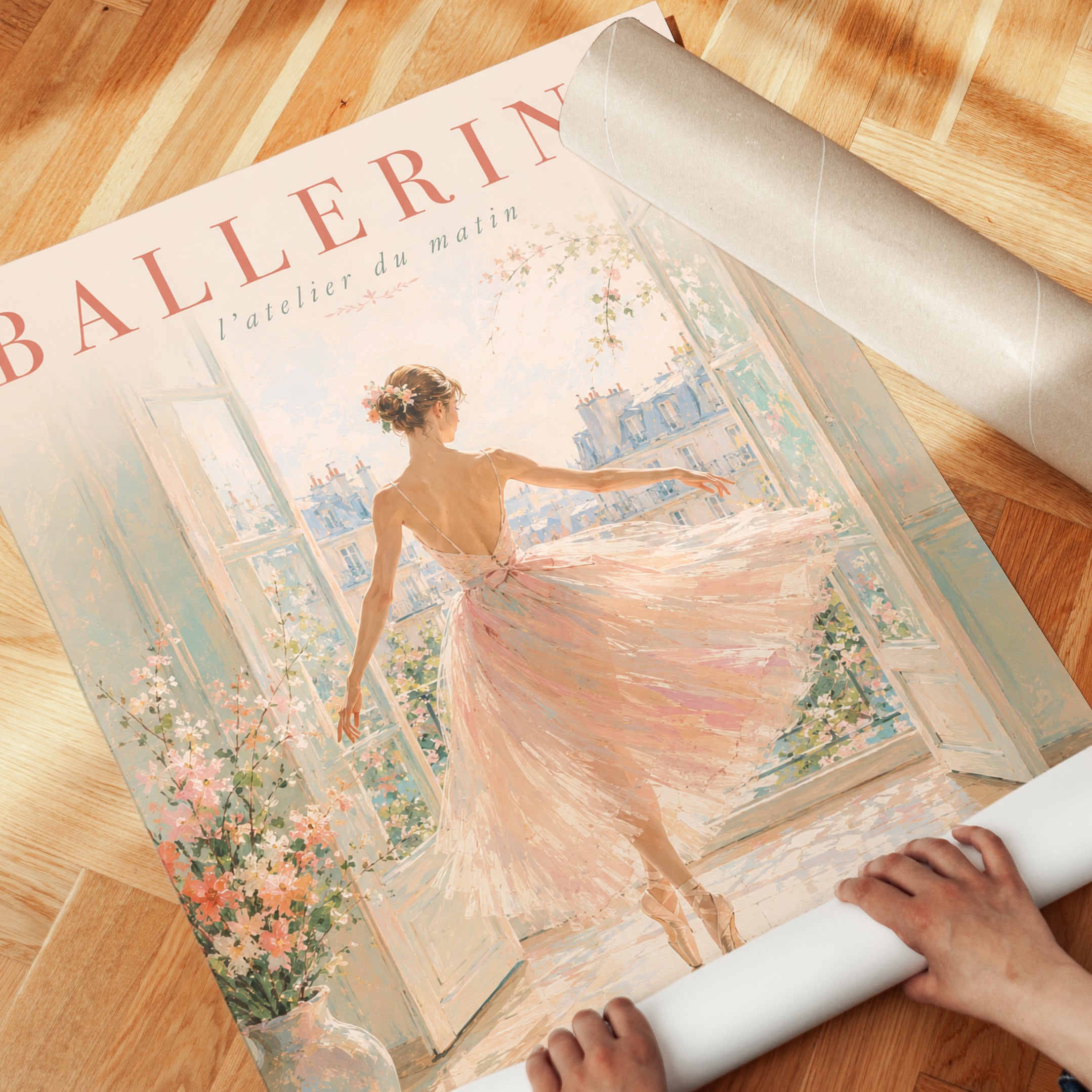 Ballerina Wall Art – Vintage Paris Ballet Poster - detail