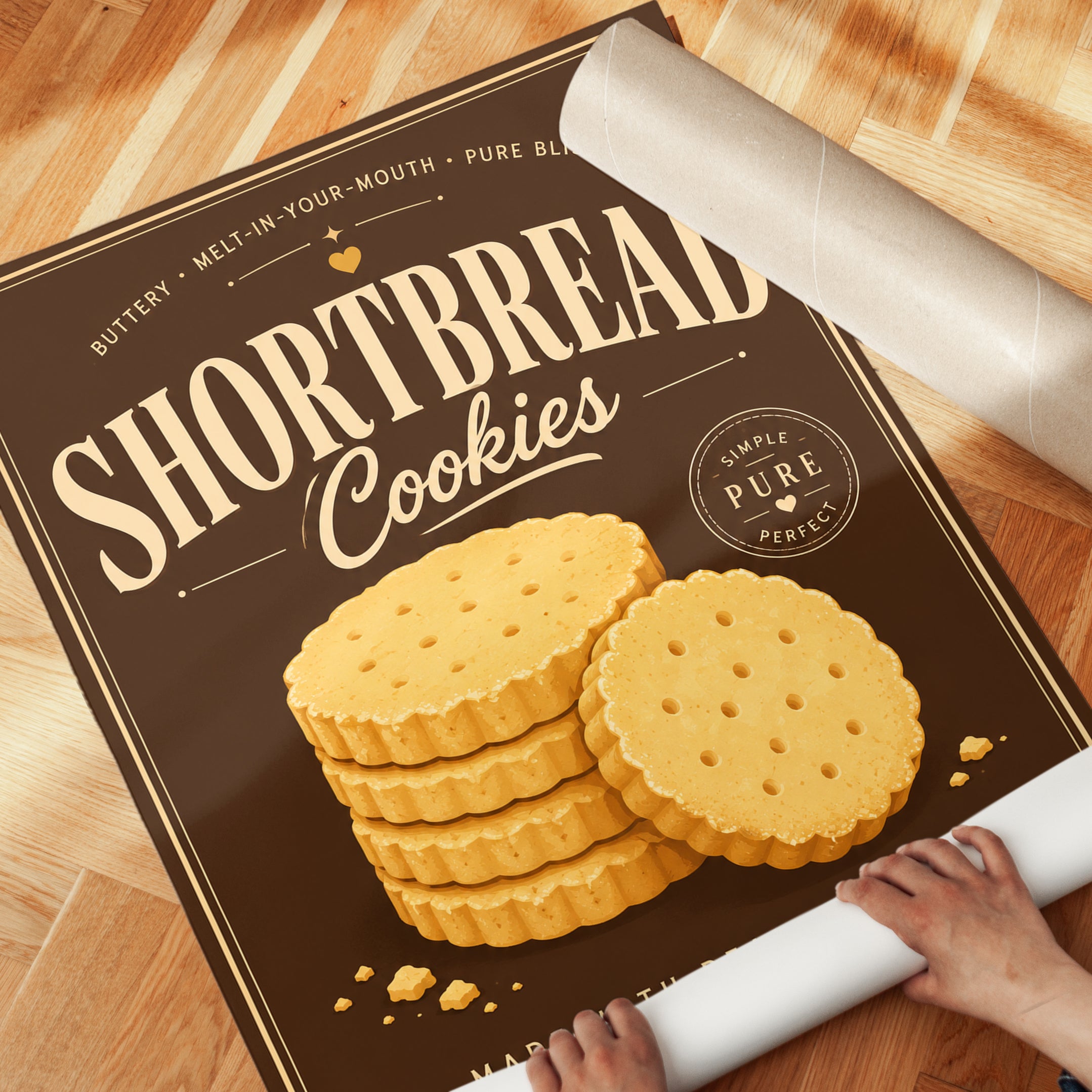 Vintage Cookie Poster – Shortbread Print - detail