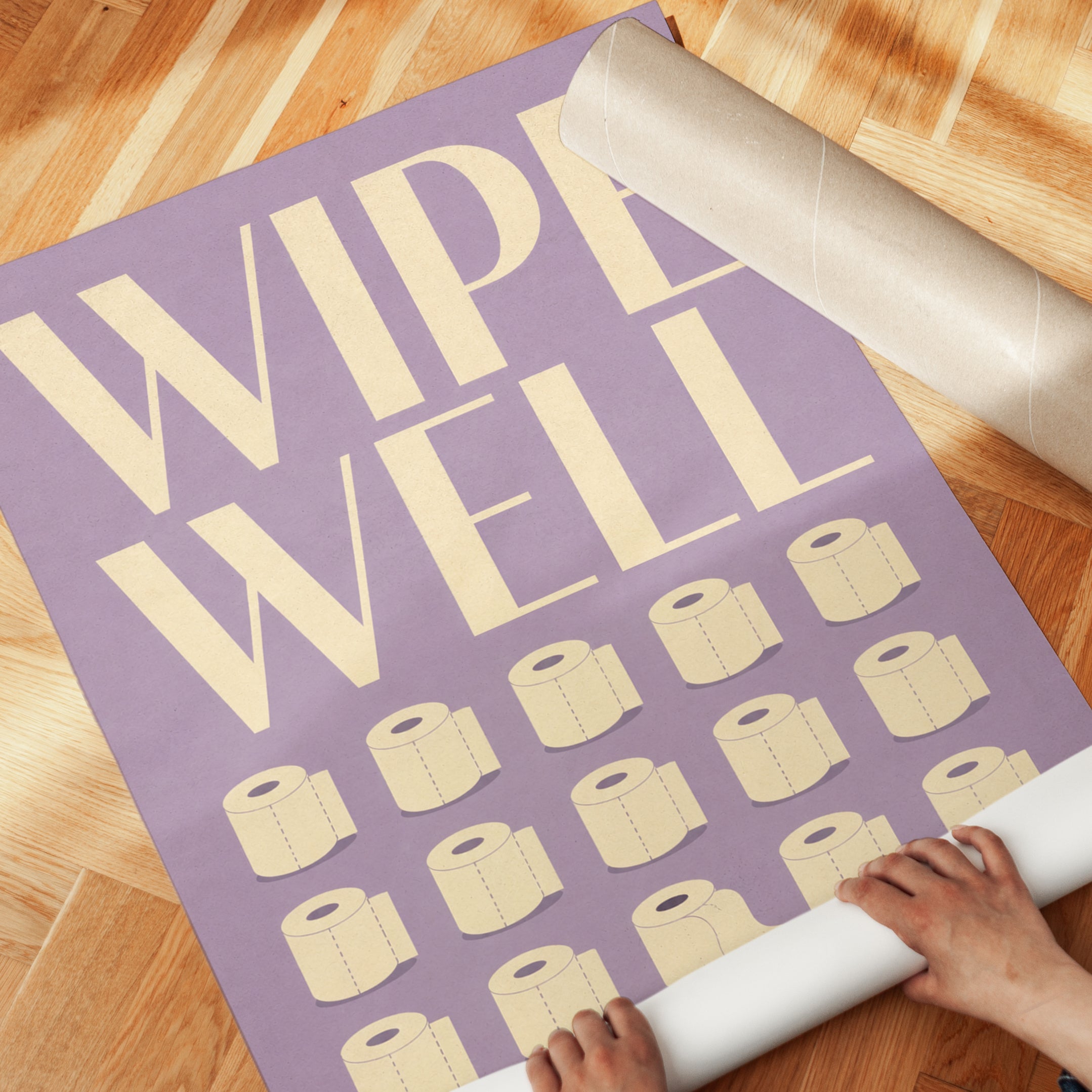 Wipe Well Bathroom Print - detail