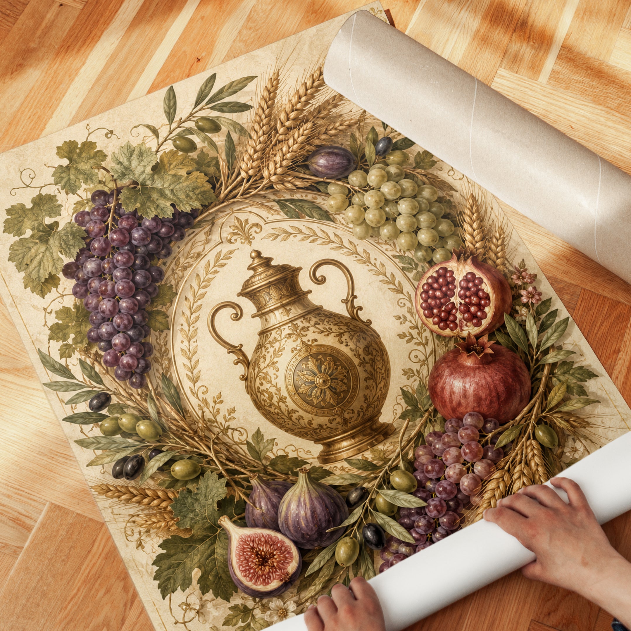 Vintage Kitchen Wall Art – Full Pantry Print - detail