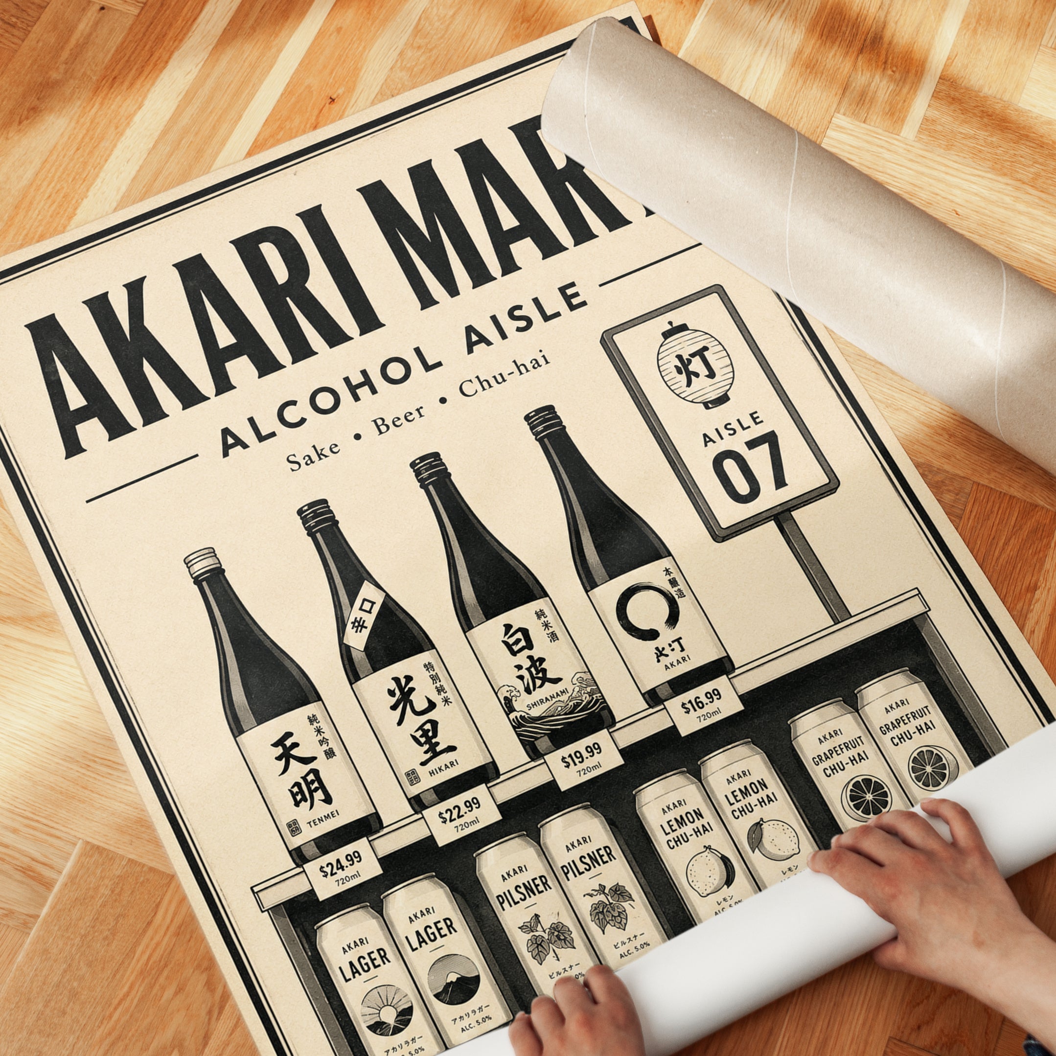 Japanese Sake Poster - detail
