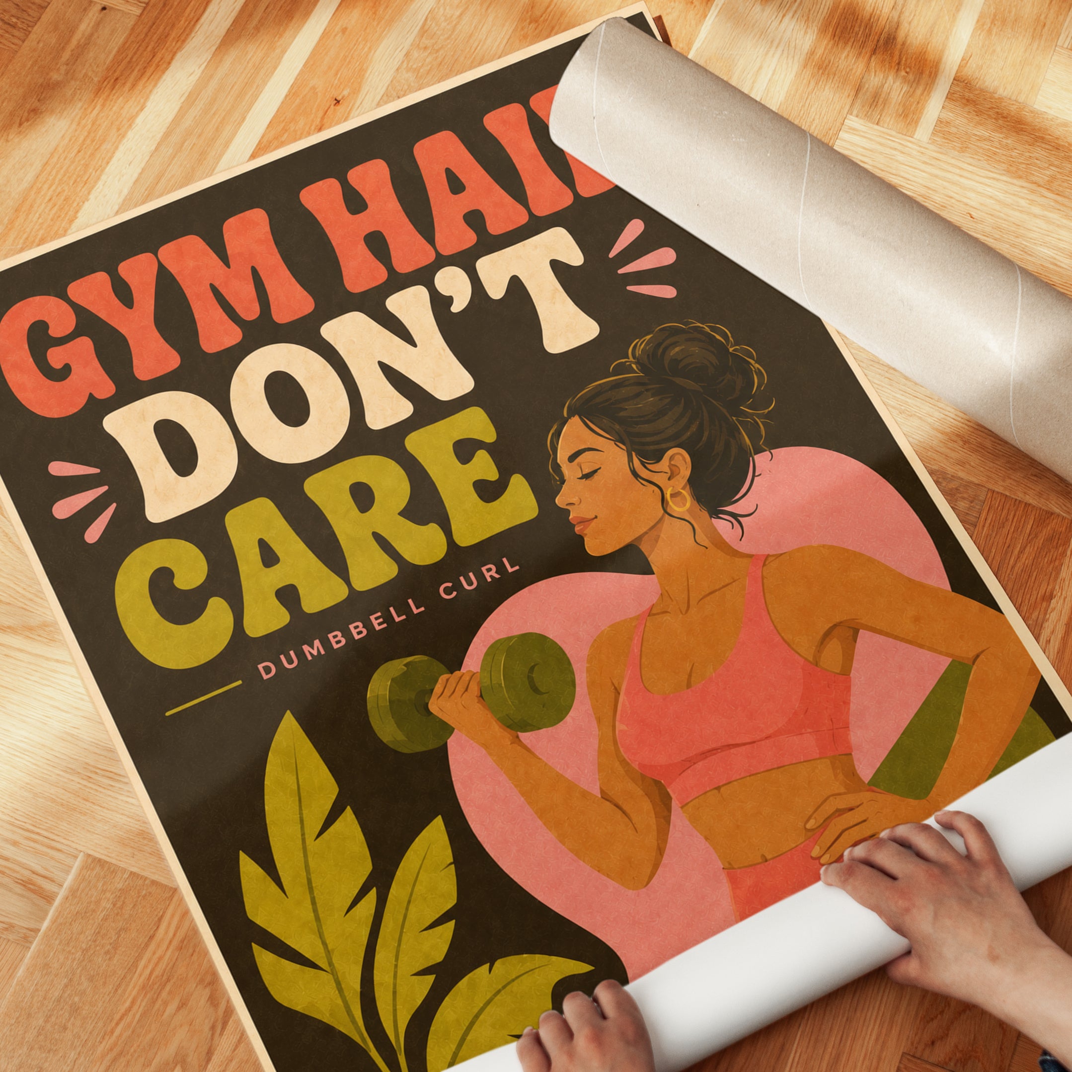 Fitness Wall Art: Retro Gym Poster - detail