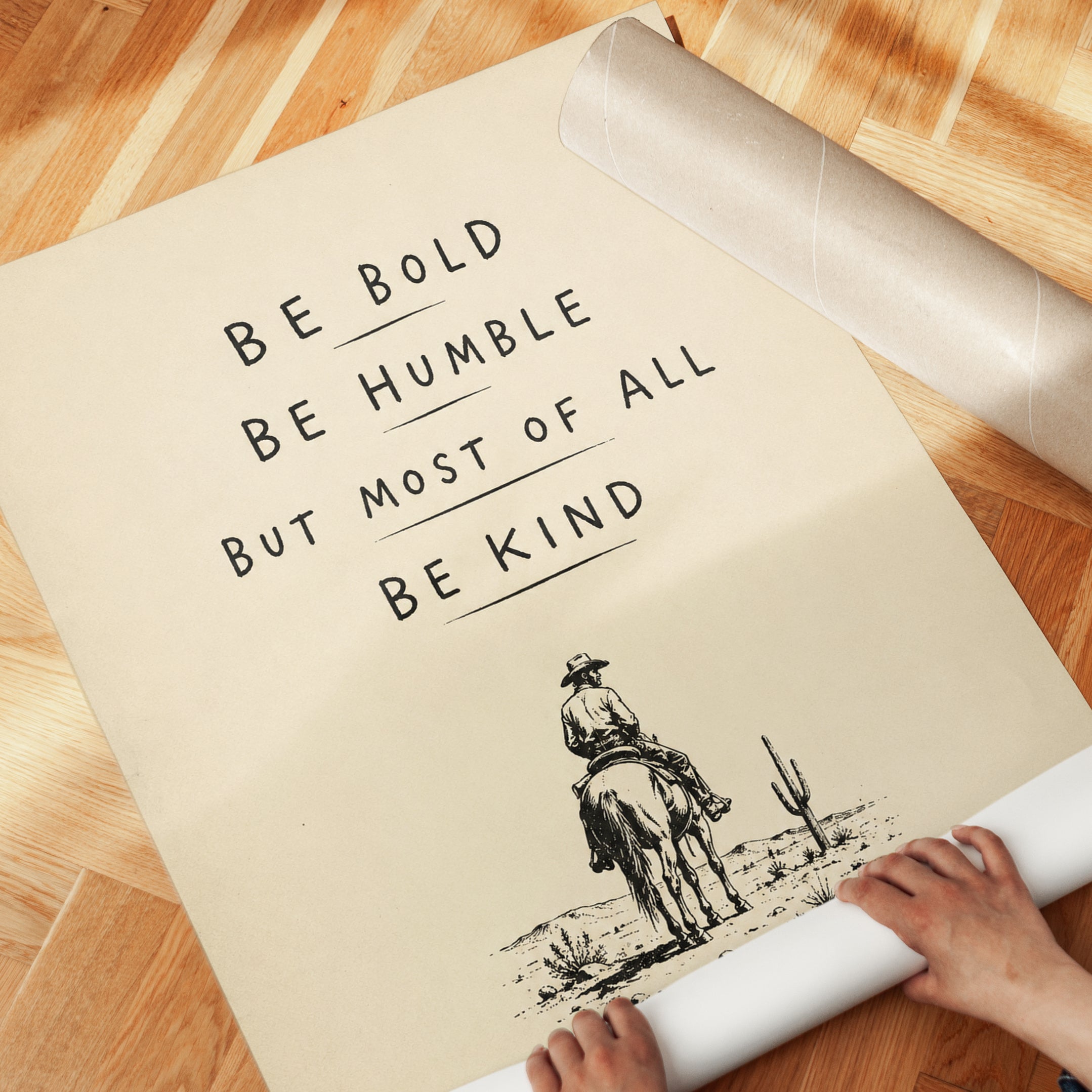 Inspirational Western Quote Print - detail