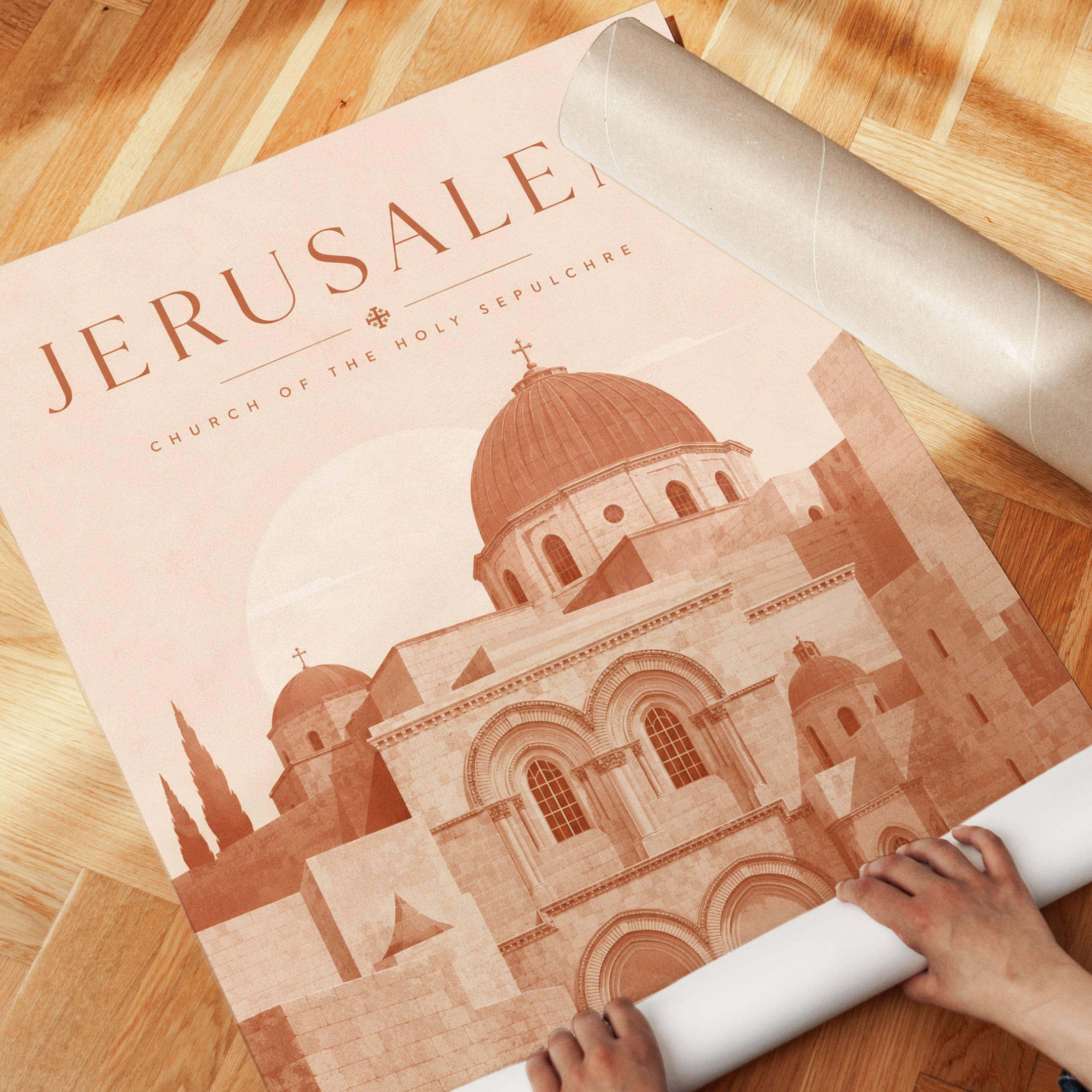 Jerusalem Travel Poster - detail