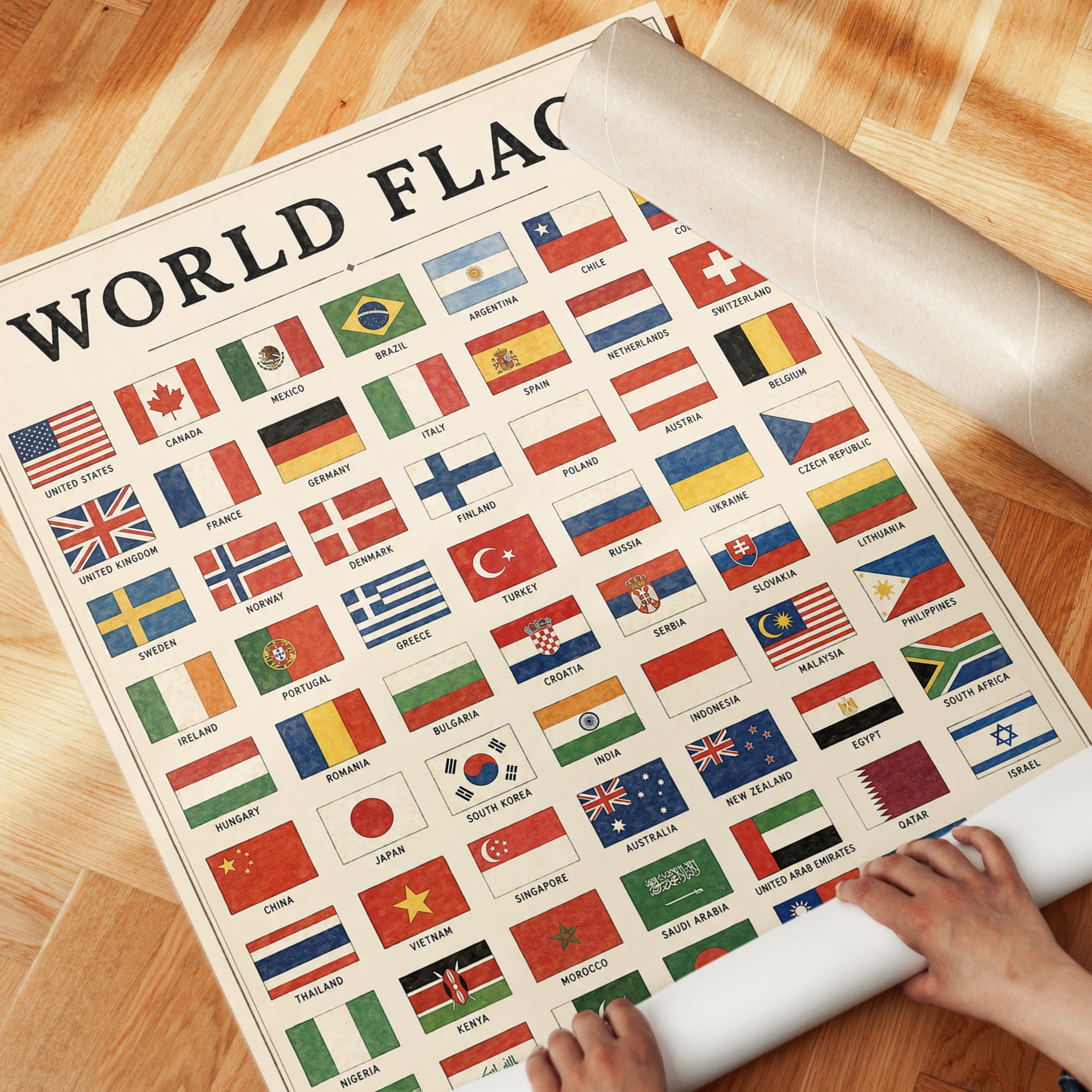 World Flags Reference Chart - detail