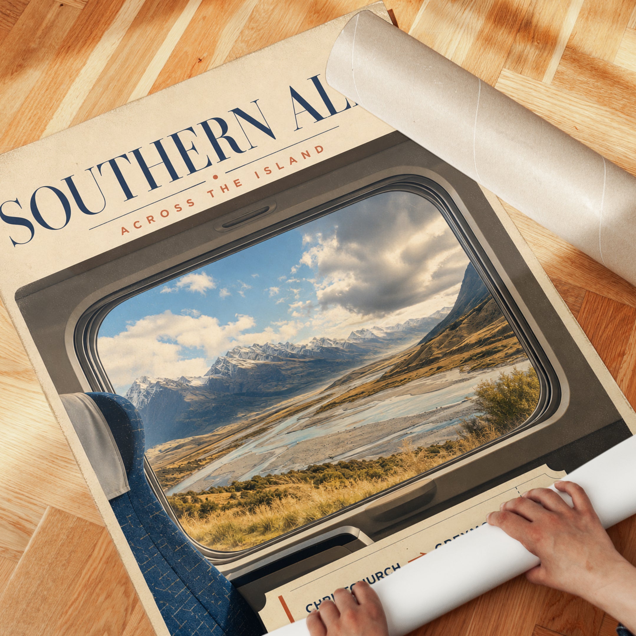 New Zealand Travel Poster - detail