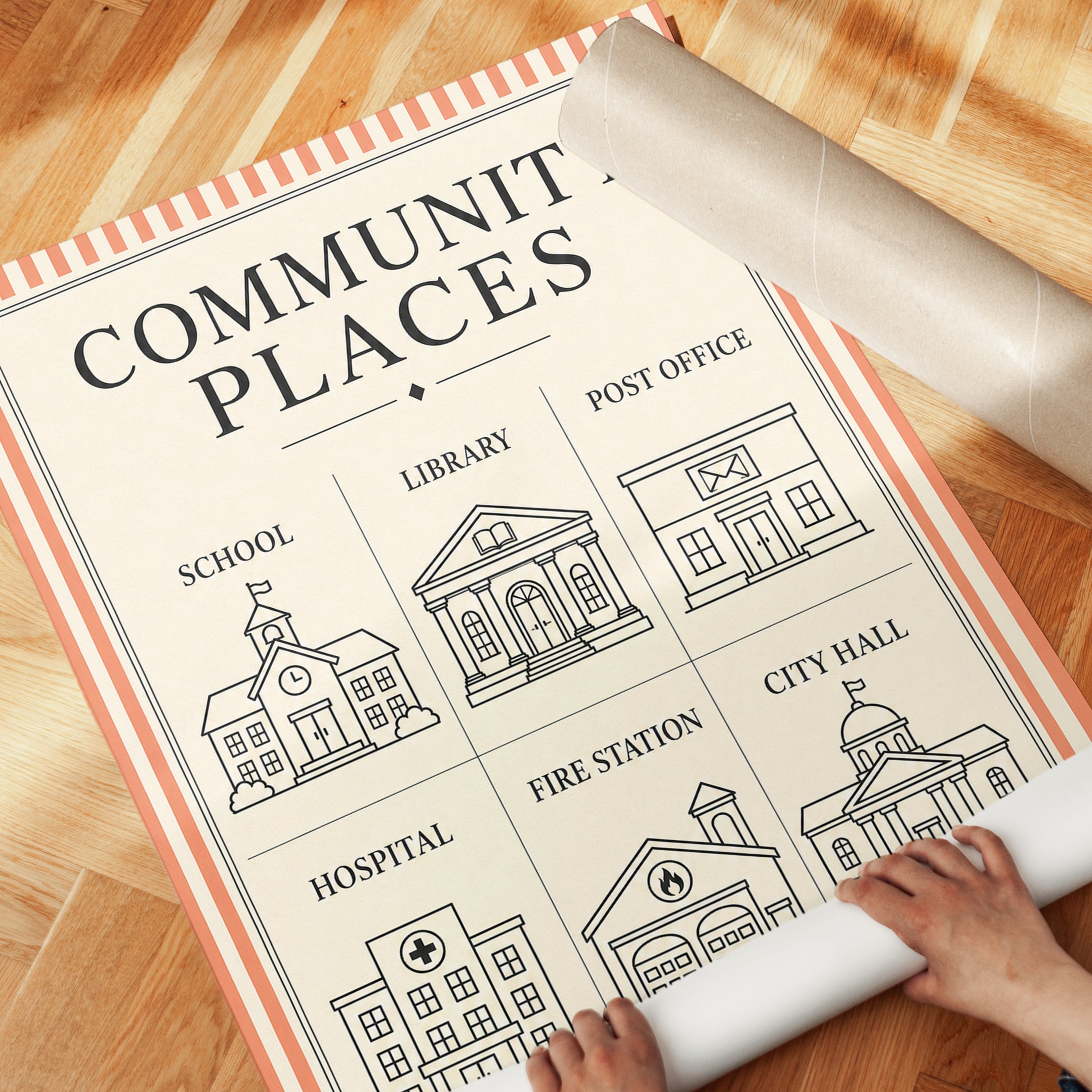 Community Helpers Poster - detail
