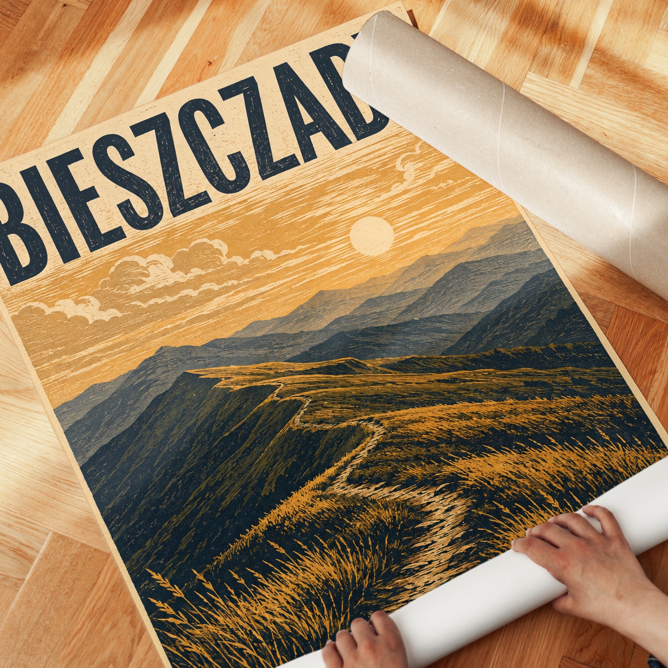 Vintage Travel Poster - detail