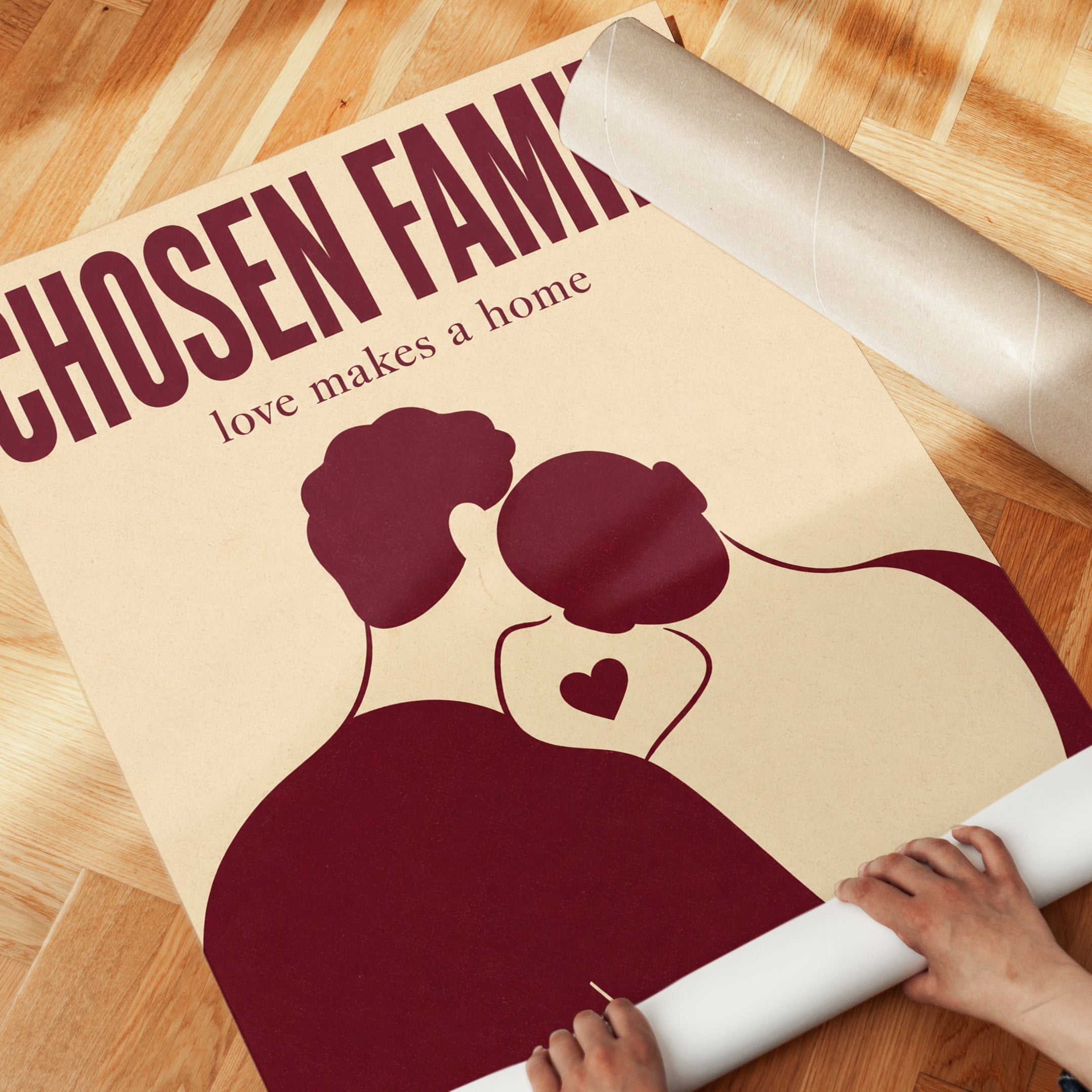 Chosen Family Quote Wall Art - detail