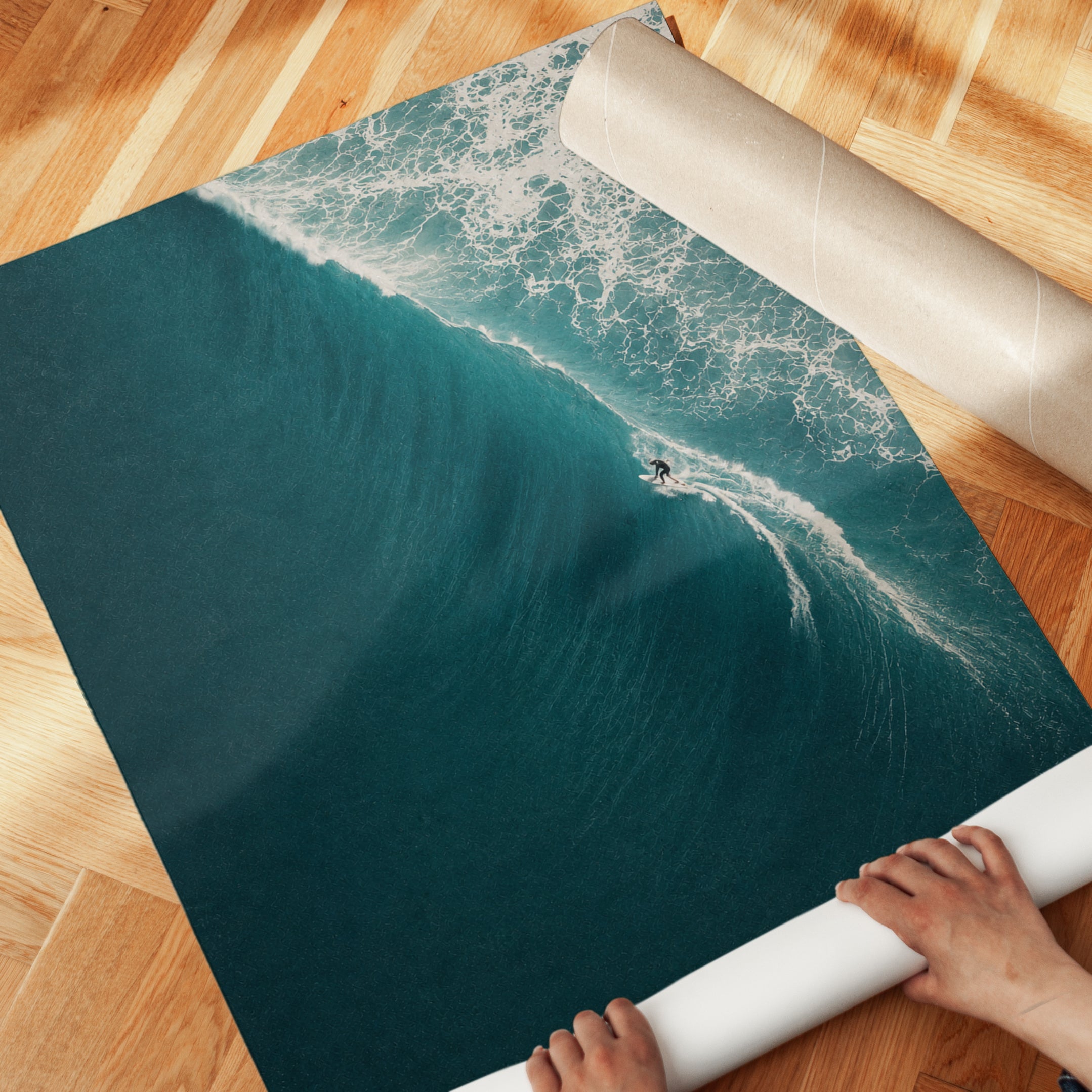 Ocean Wave Wall Art – Surfing Print - detail