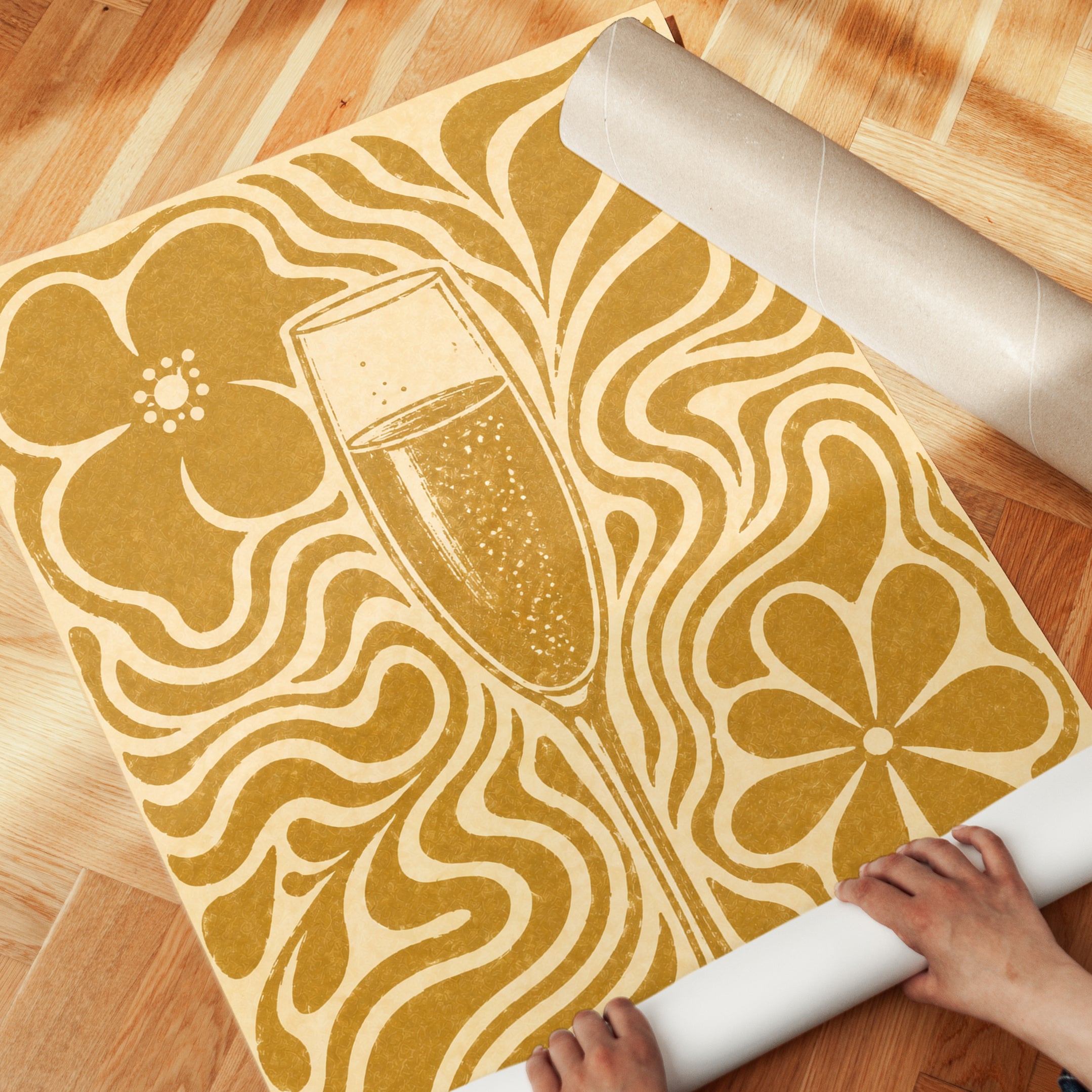 Champagne Wall Art - detail