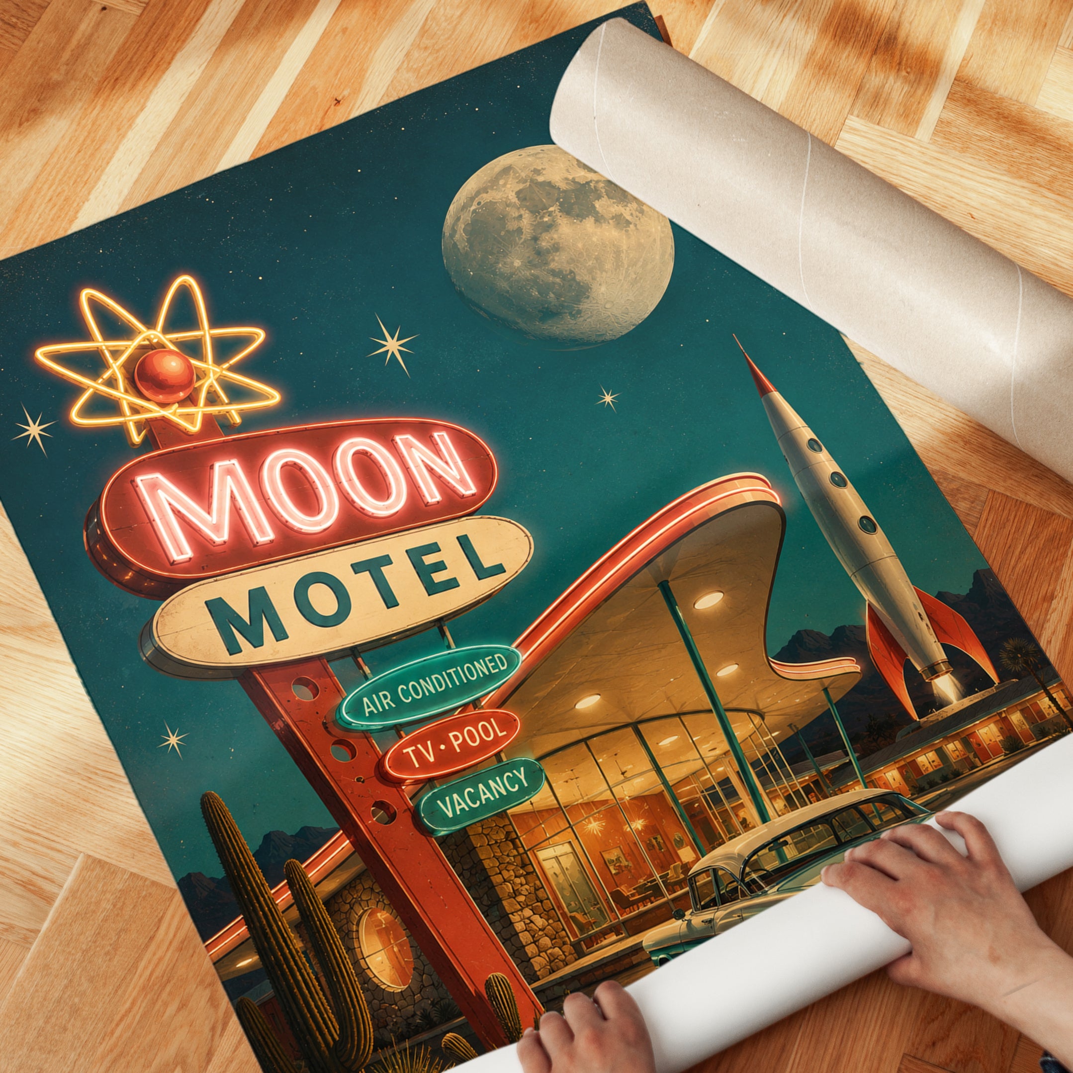 Retro Motel Wall Art - detail