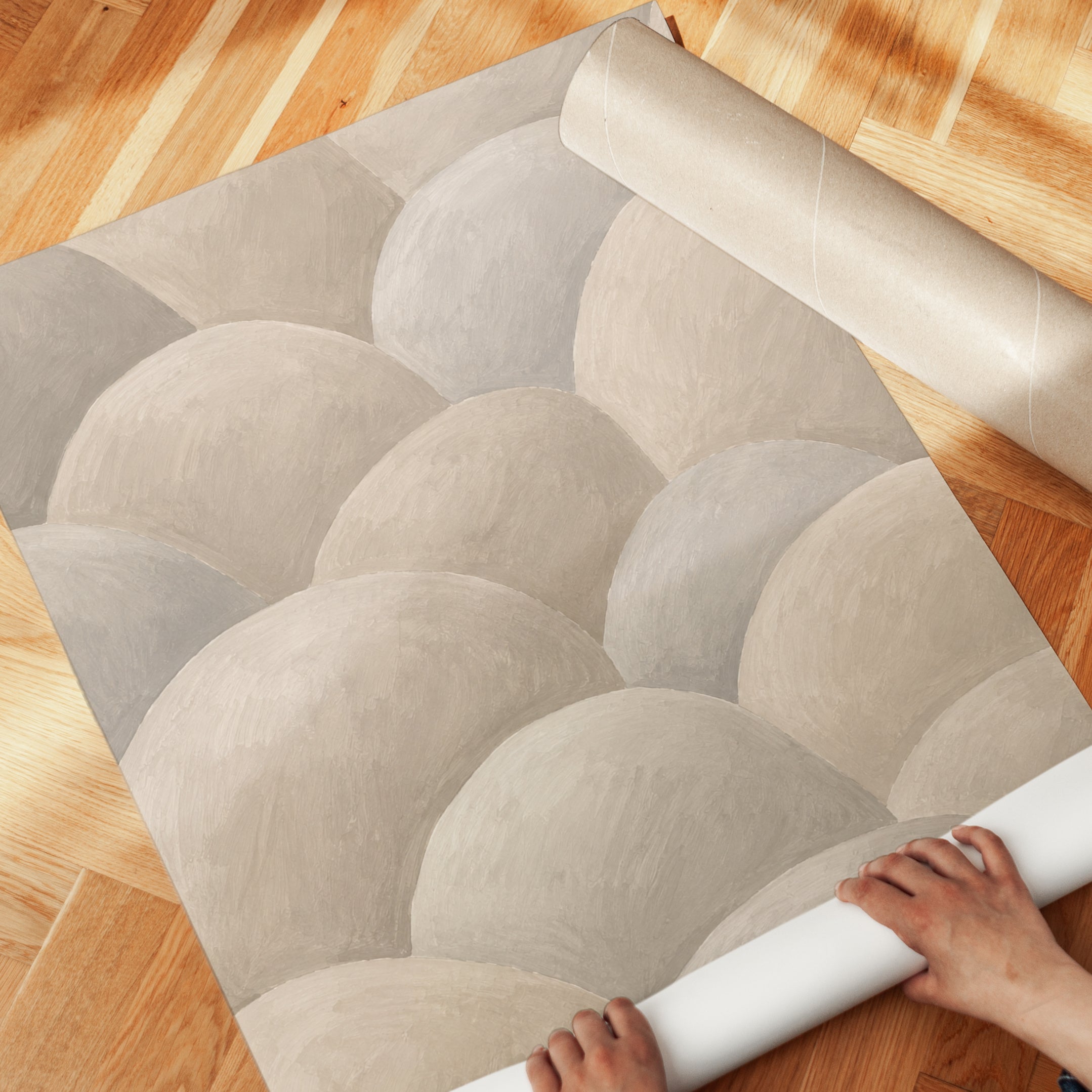 Neutral Abstract Wall Art – Organic Shapes Print - detail