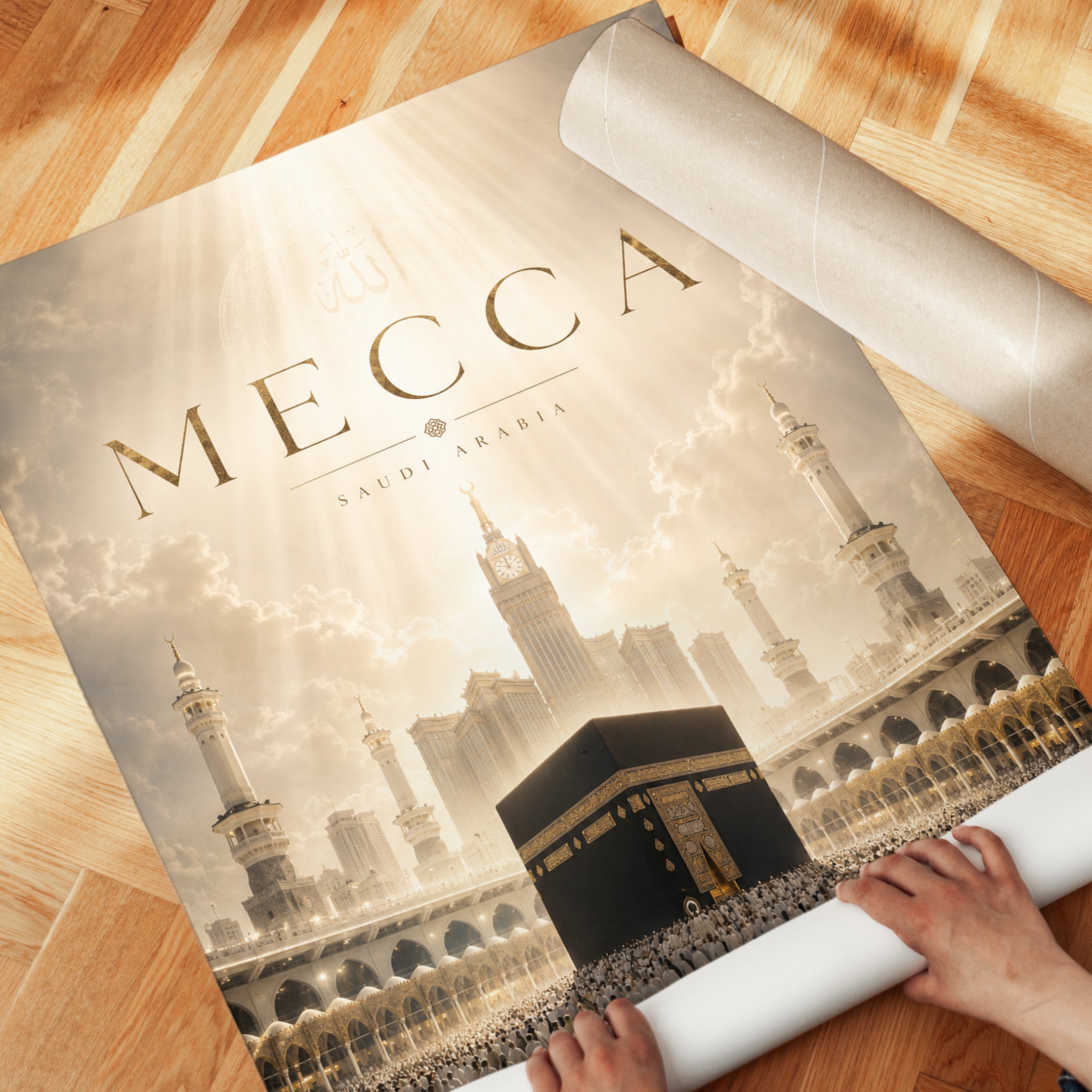Mecca Travel Poster – Saudi Arabia Wall Art - detail