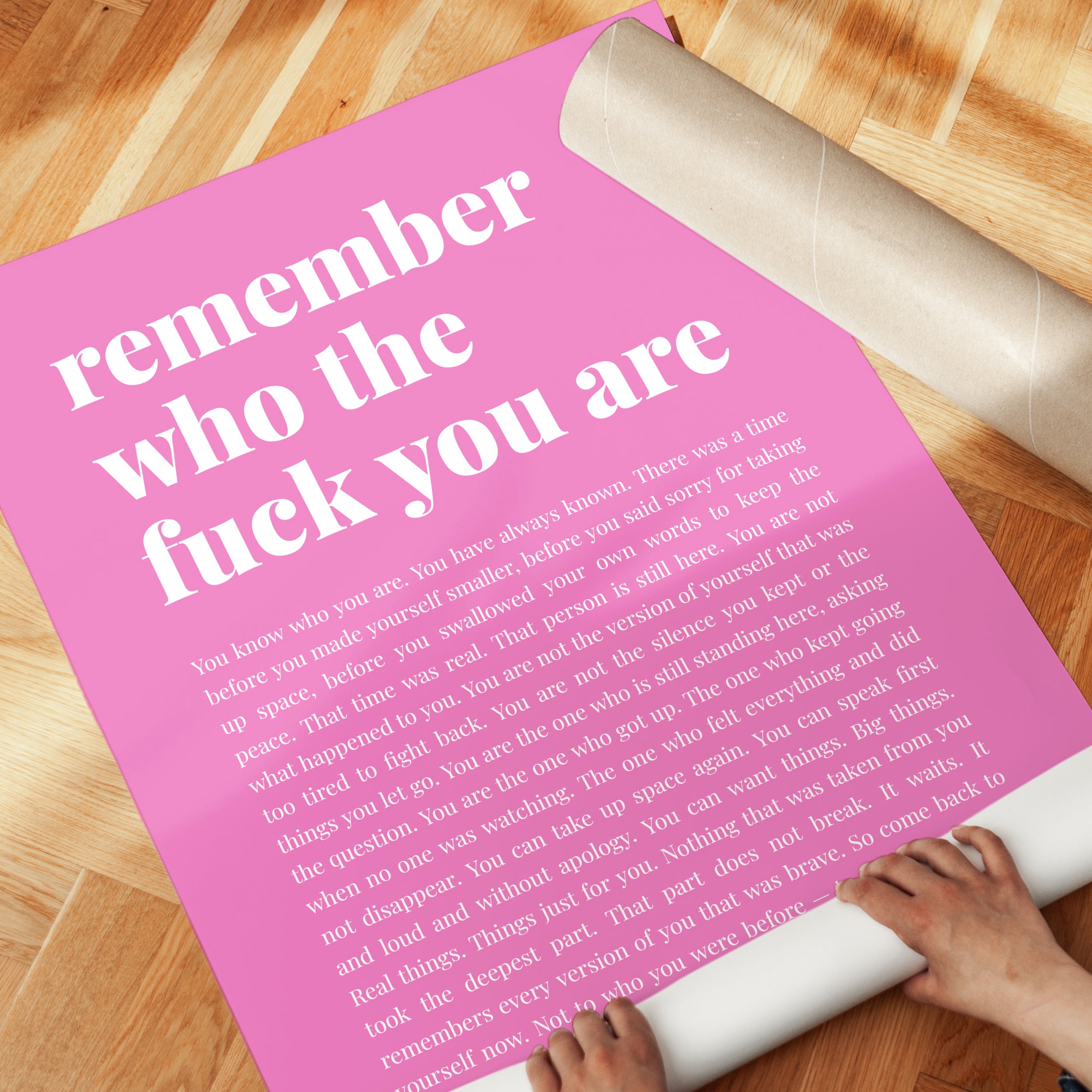 Self Love Quote Print – Empowerment Wall Art - detail