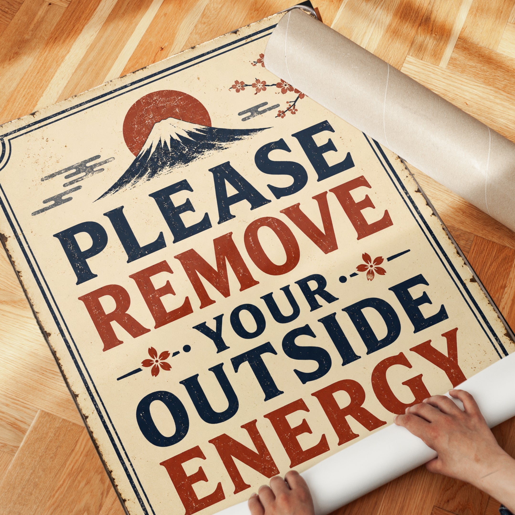 Entryway Sign Print – Japanese Inspired Wall Art - detail