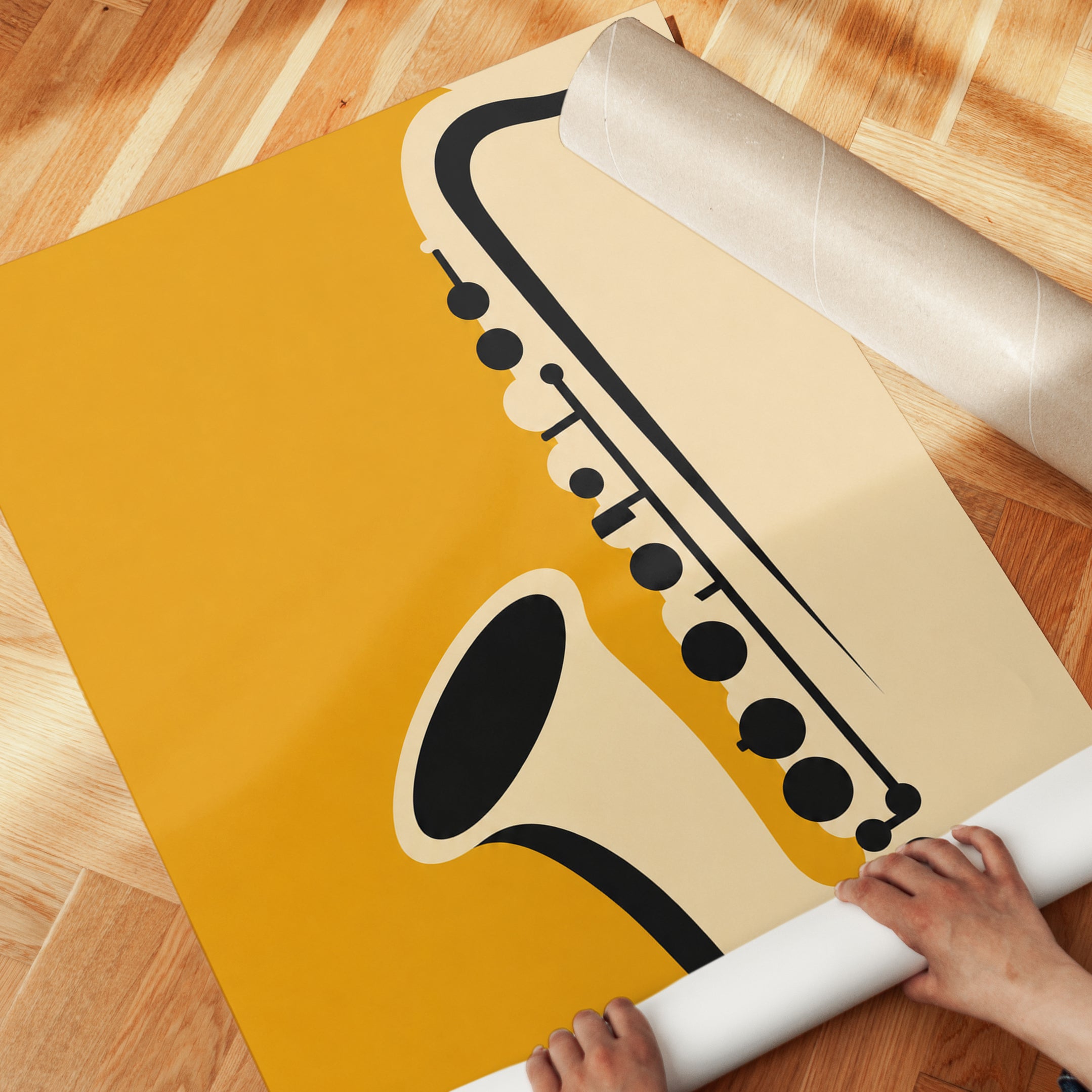 Saxophone Wall Art – Jazz Music Print - detail