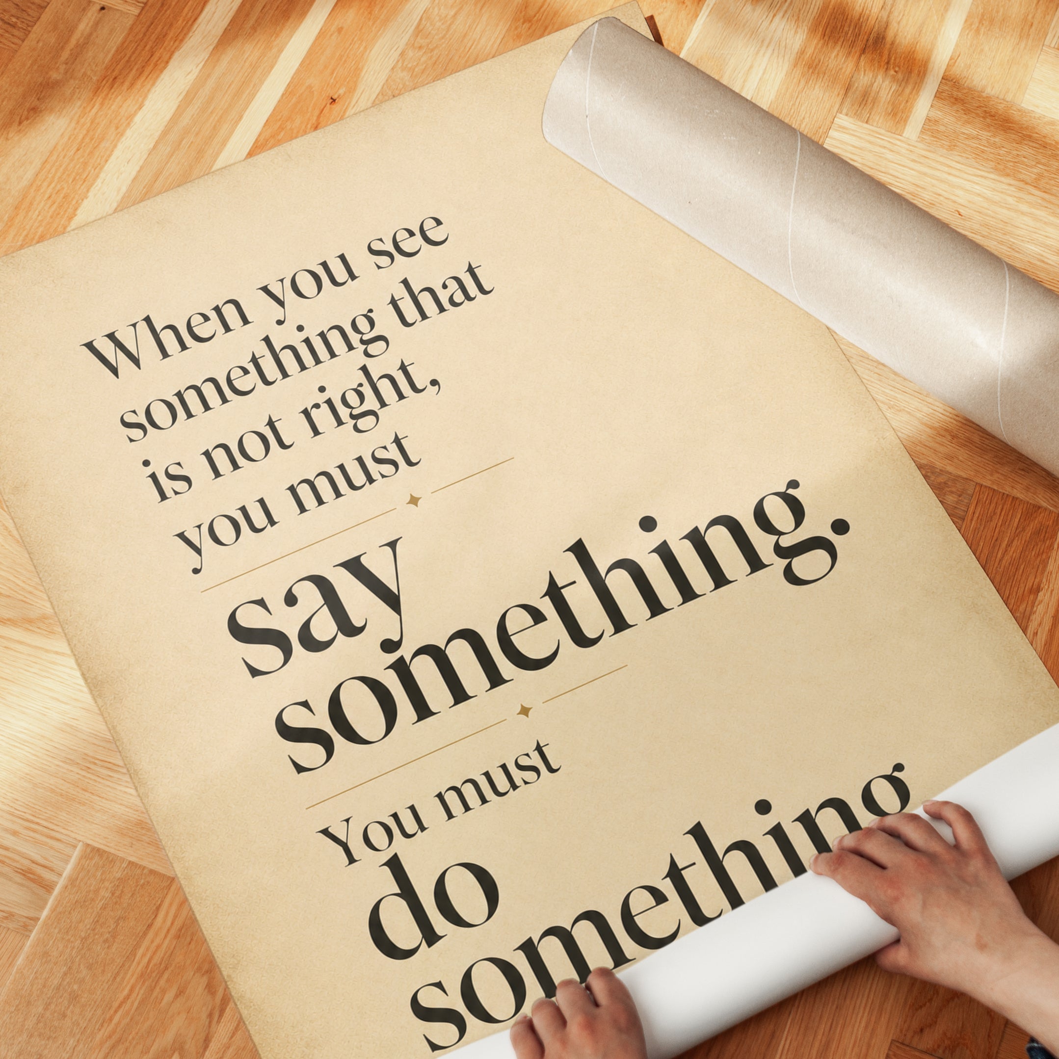 Motivational Quote Print – Say Something Wall Art - detail