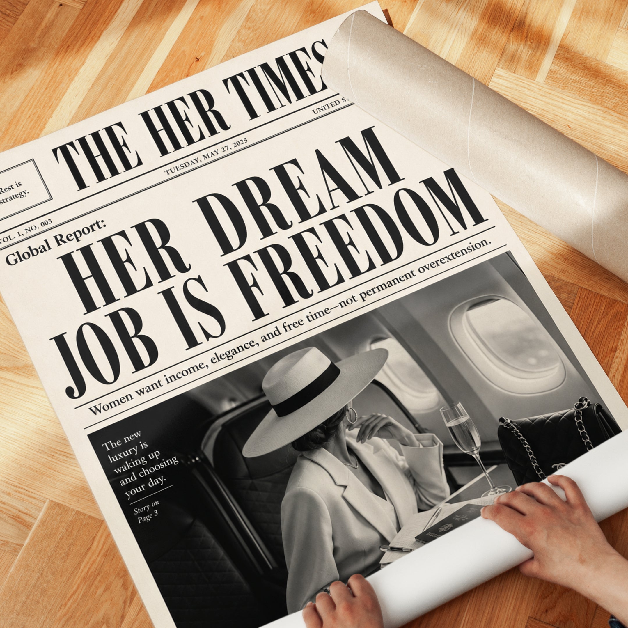 Her Dream Job is Freedom Print - detail