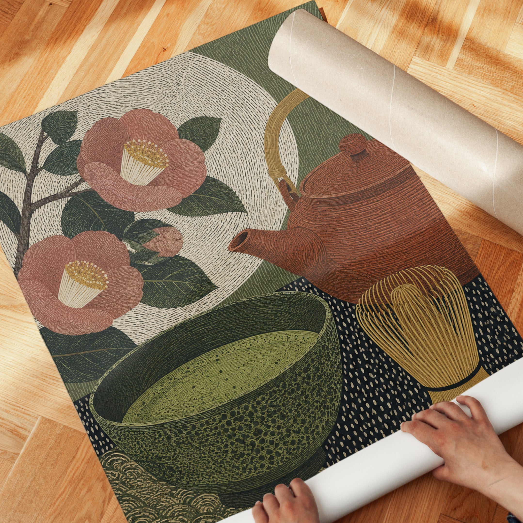 Japanese Tea Ceremony Art – Matcha Print - detail