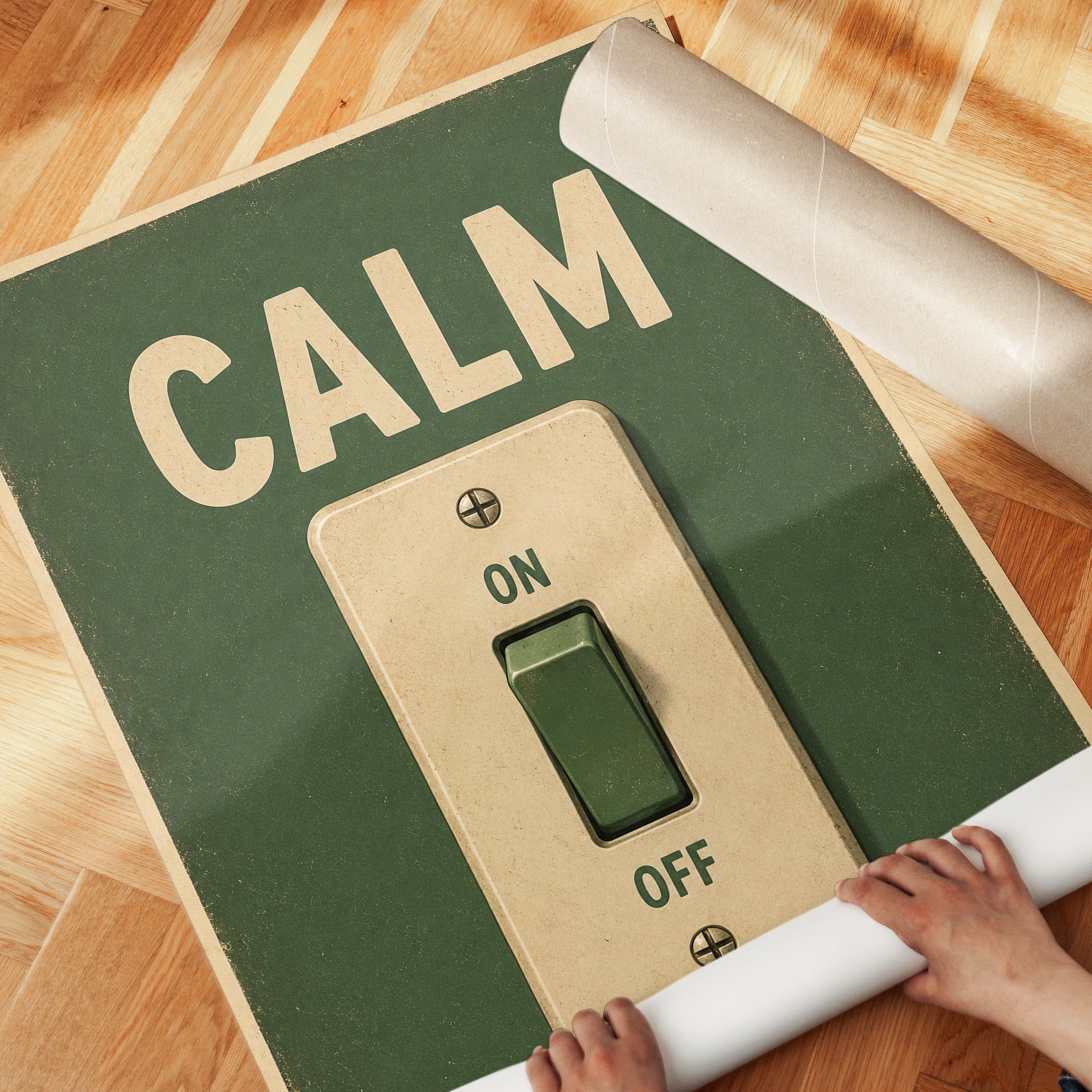 Calm Wall Art – Vintage Switch Print - detail