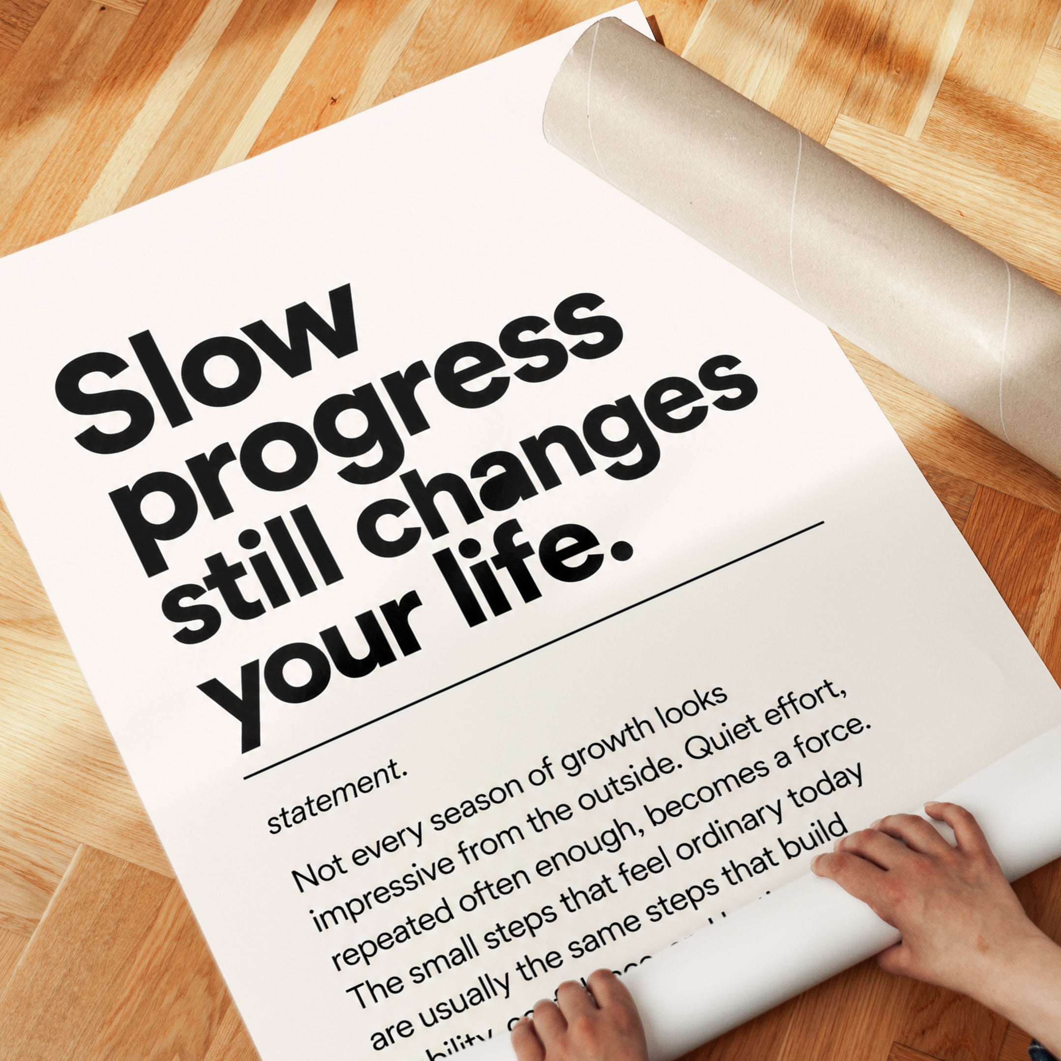 Minimalist Motivational Print - detail