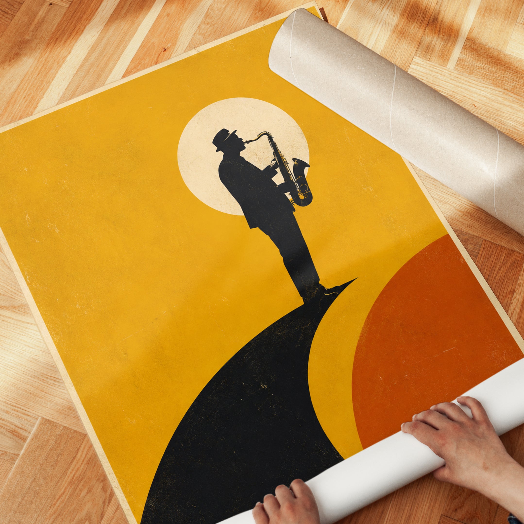 Saxophone Wall Art – Jazz Music Poster - detail