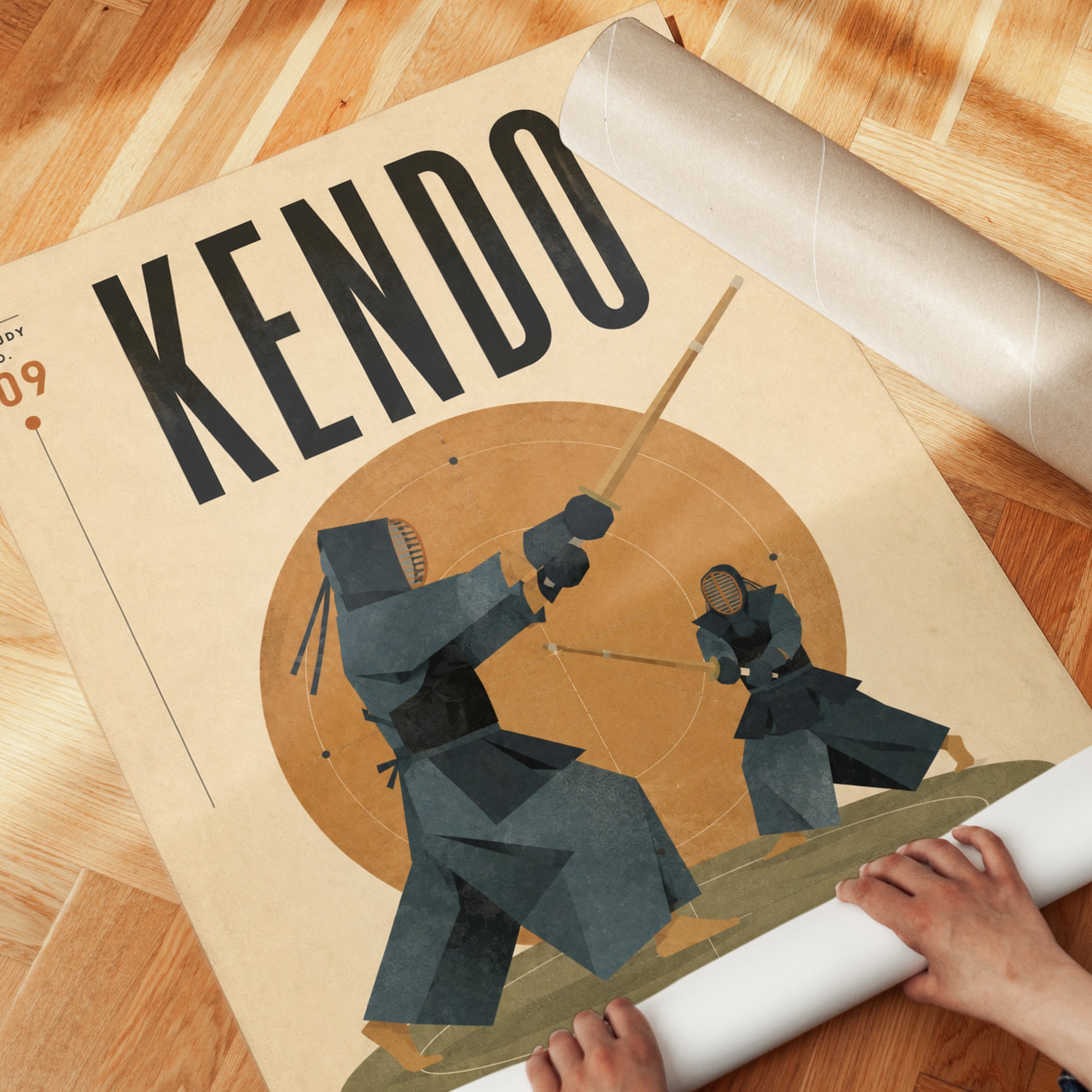 Kendo Art Print — Japanese Martial Arts Poster - detail