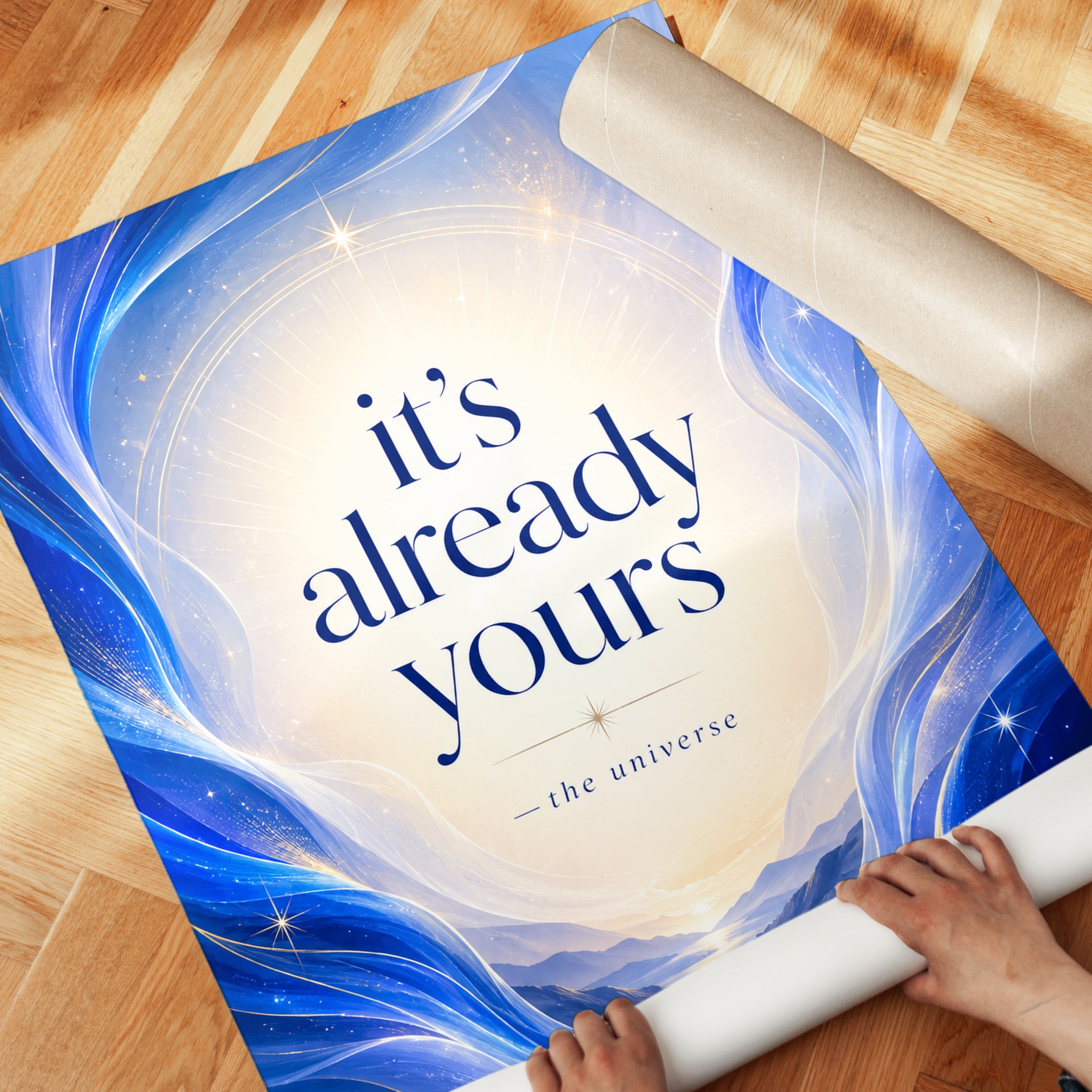 Motivational Universe Quote Print — It's Already Yours - detail