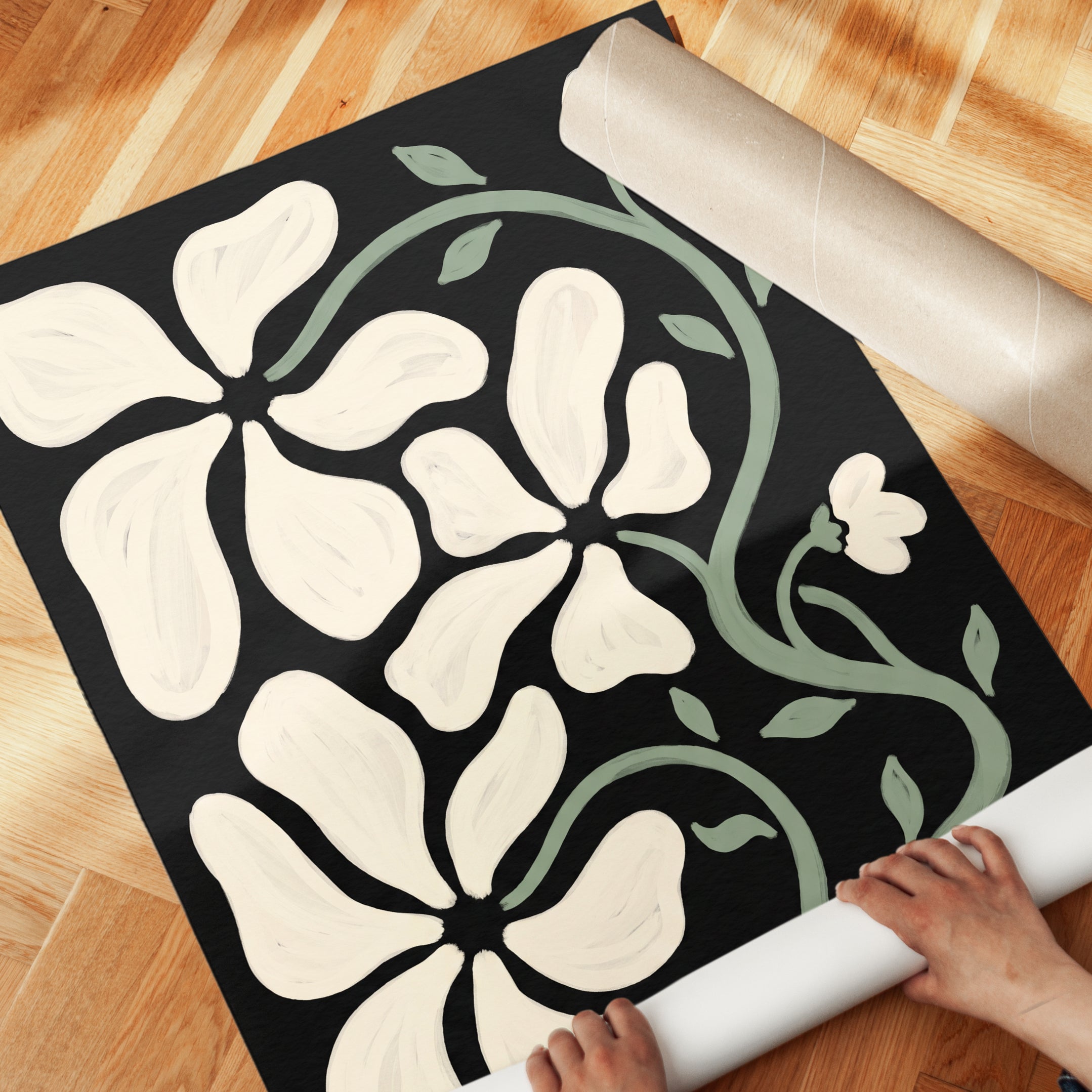 Matisse Style Floral Poster - detail