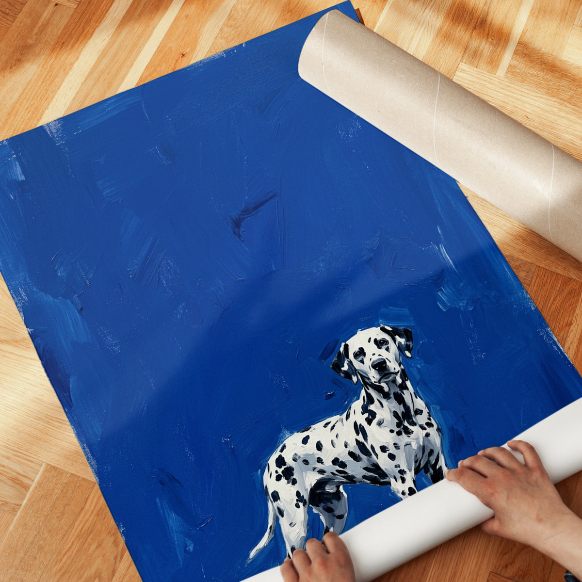 Dalmatian Dog Portrait Print – Modern Pet Lover Wall Art - detail