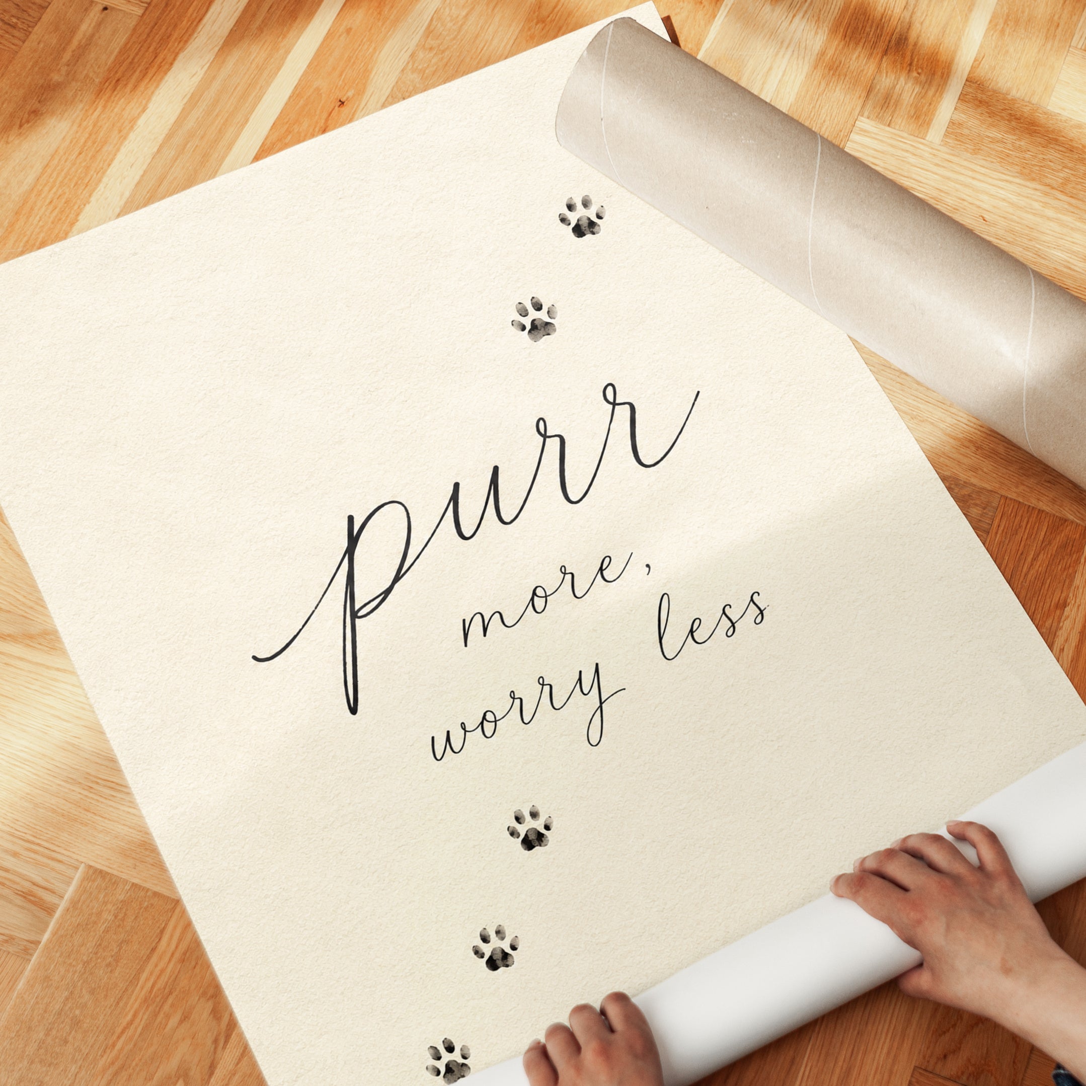 Cat Paw Print Wall Art - detail